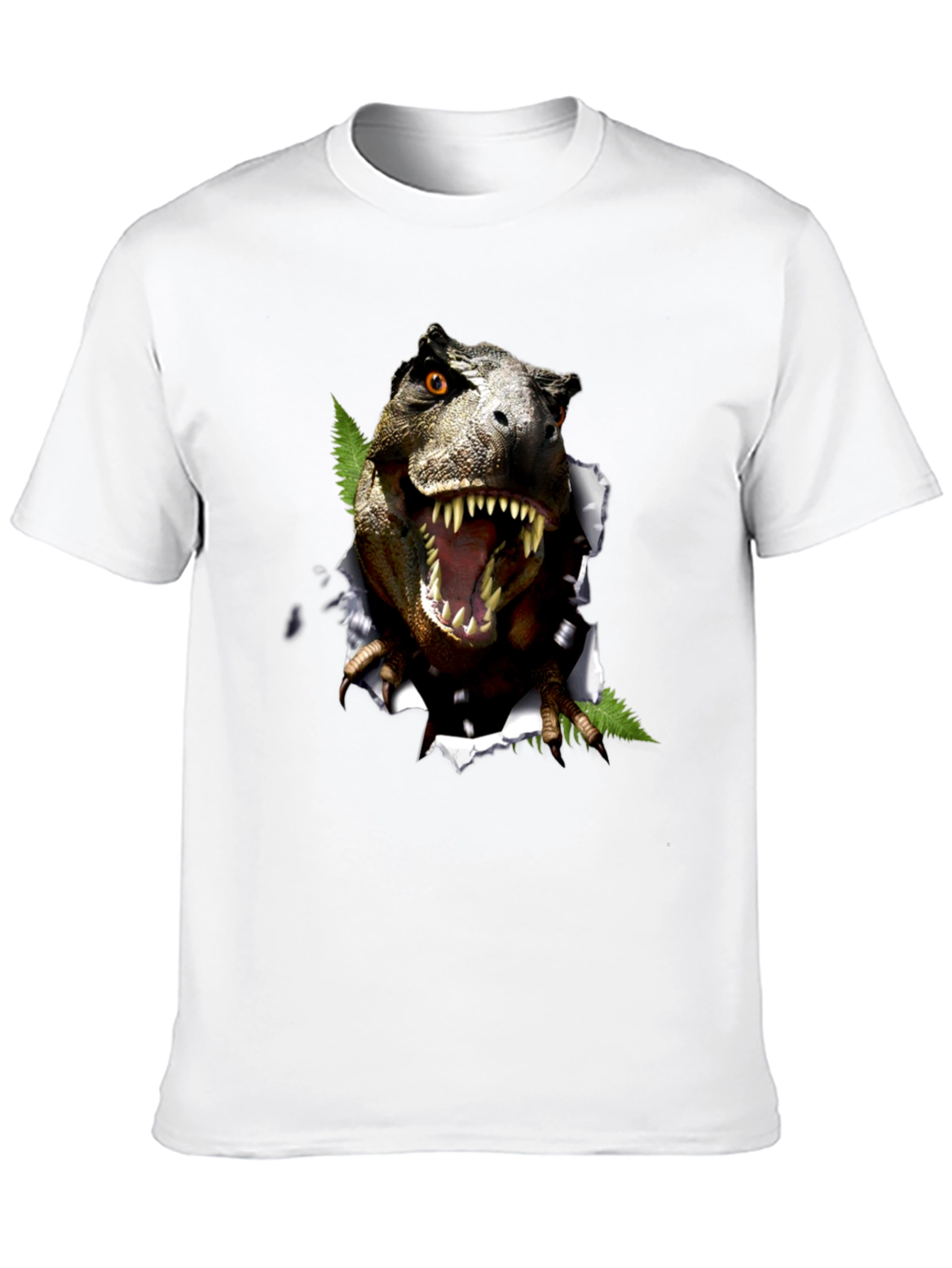 Dinosaur Graphic T-Shirt - Black Cotton Blend Tee