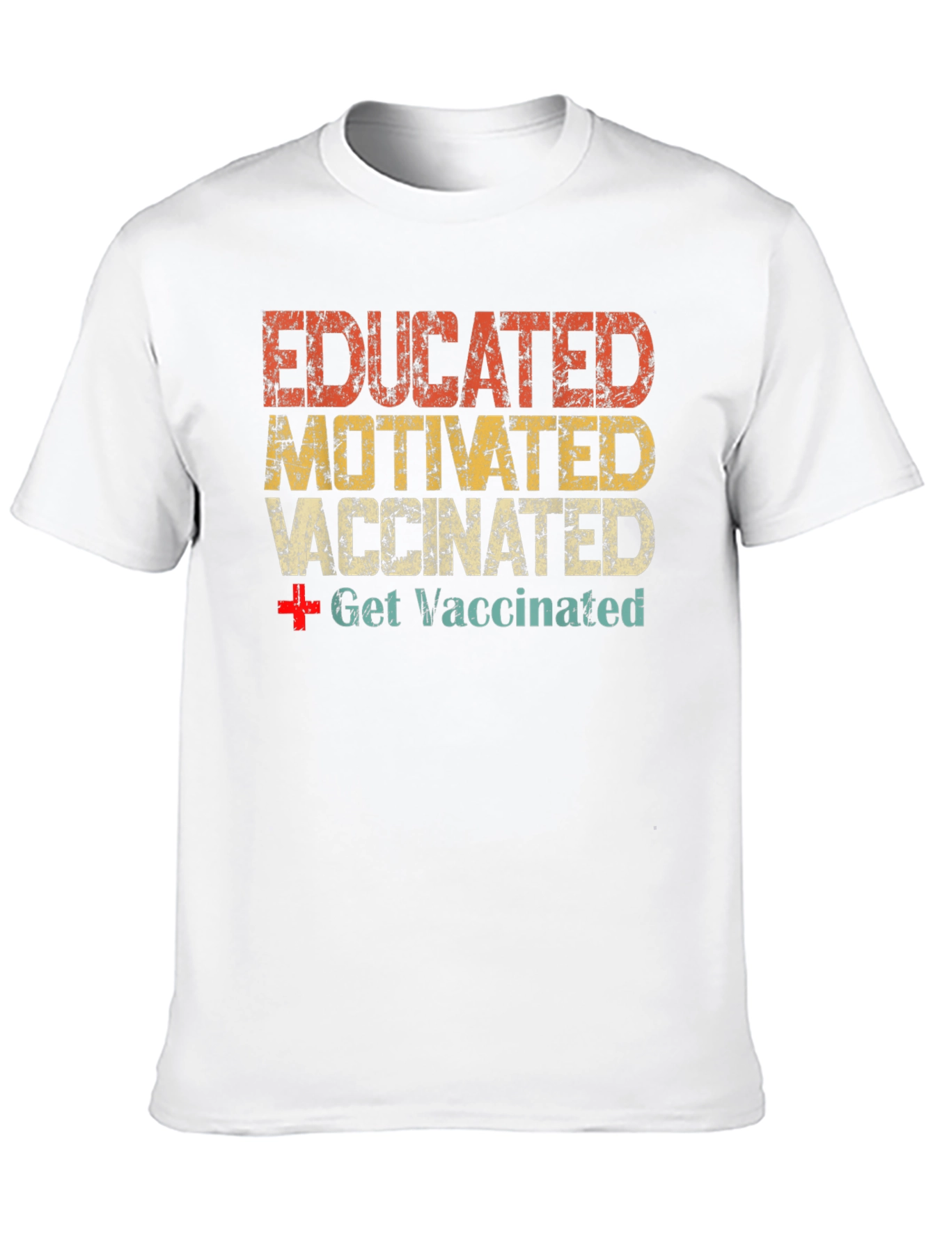 Educated Motivated Vaccinated Graphic T-Shirt