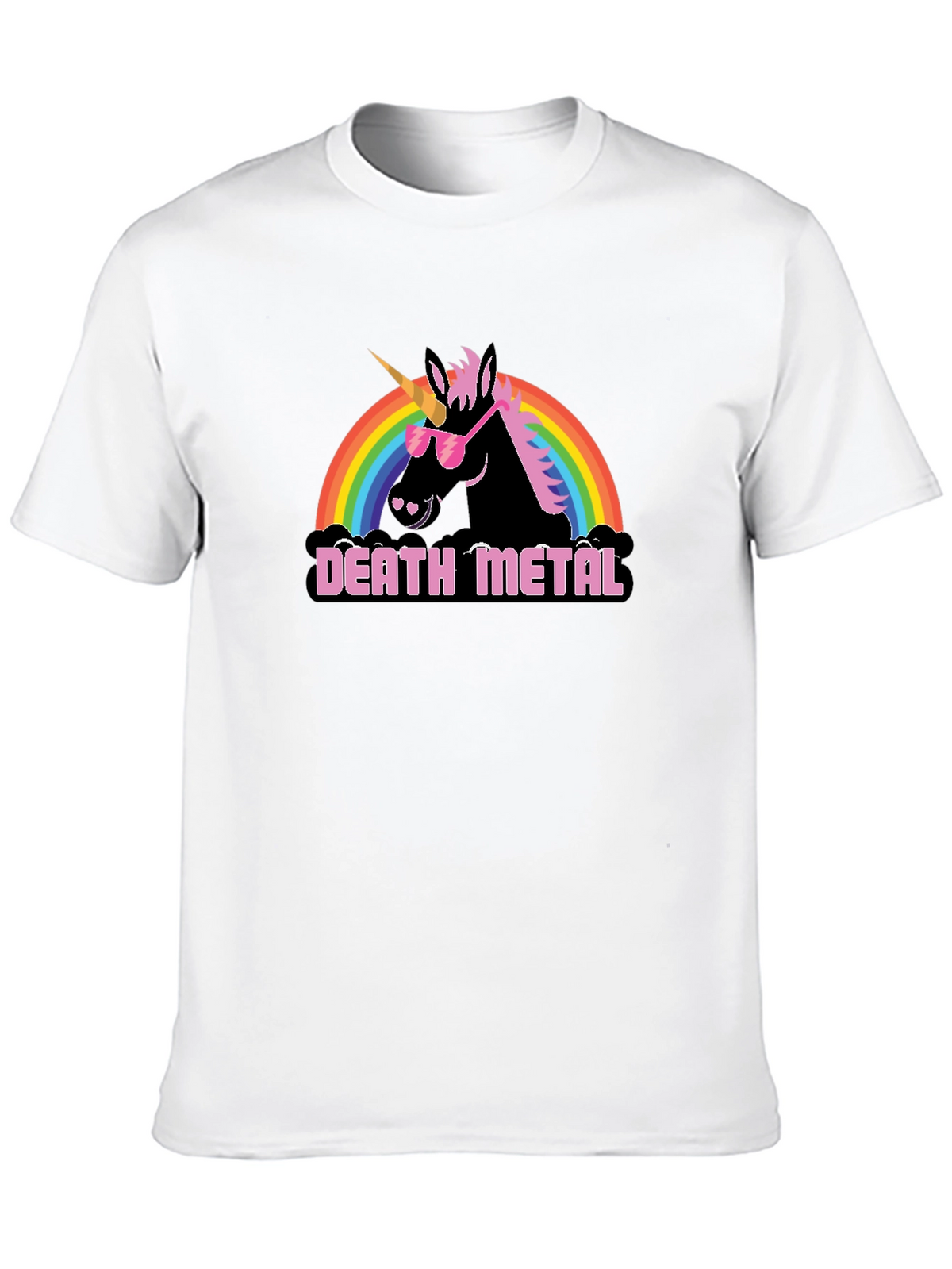 Death Metal Unicorn Graphic Tee