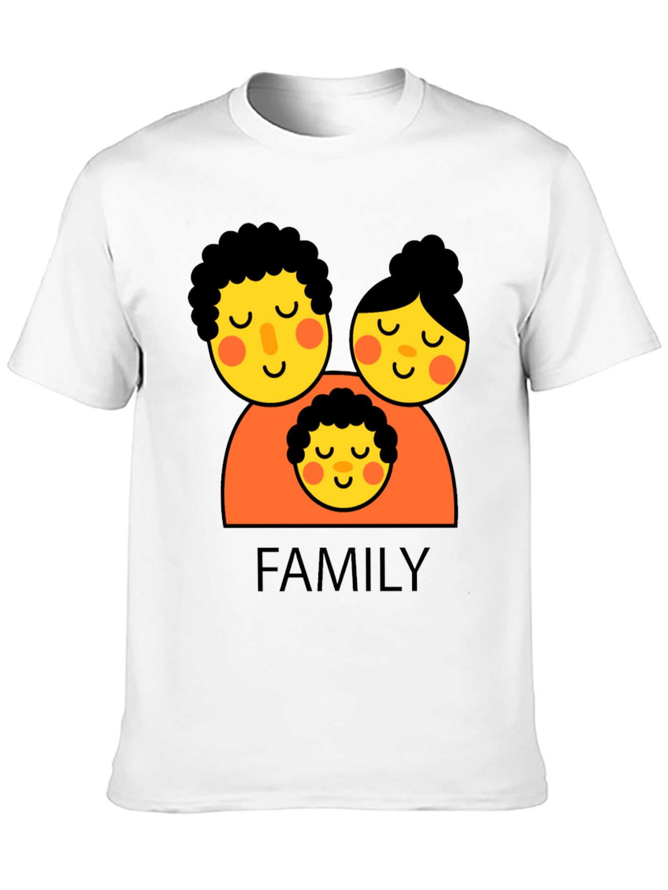 Family Graphic Black T-Shirt