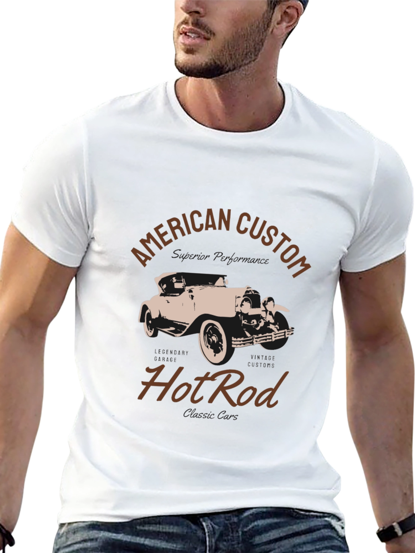 American Custom Hot Rod Graphic T-Shirt