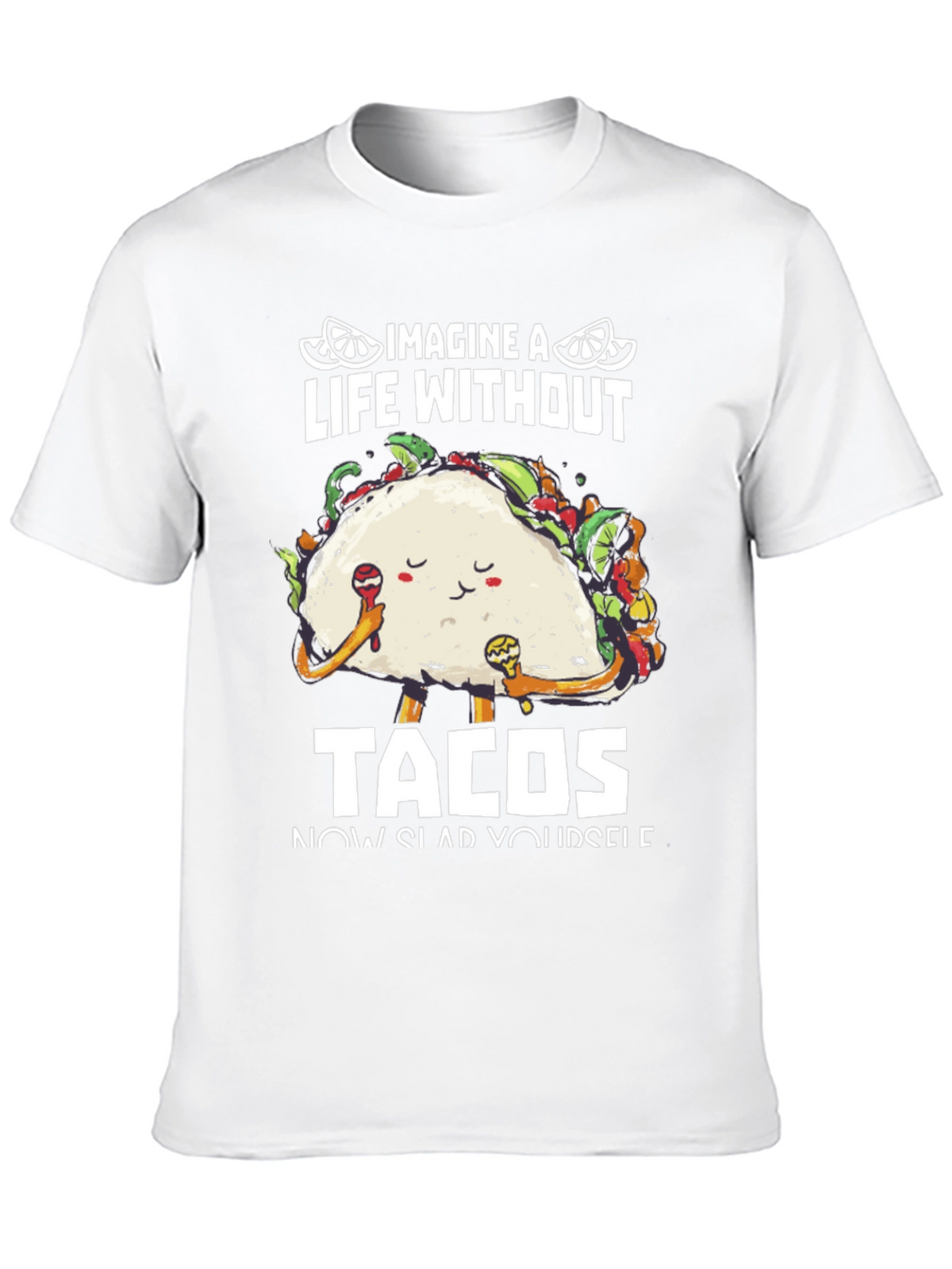 Imagine A Life Without Tacos Black Graphic Tee