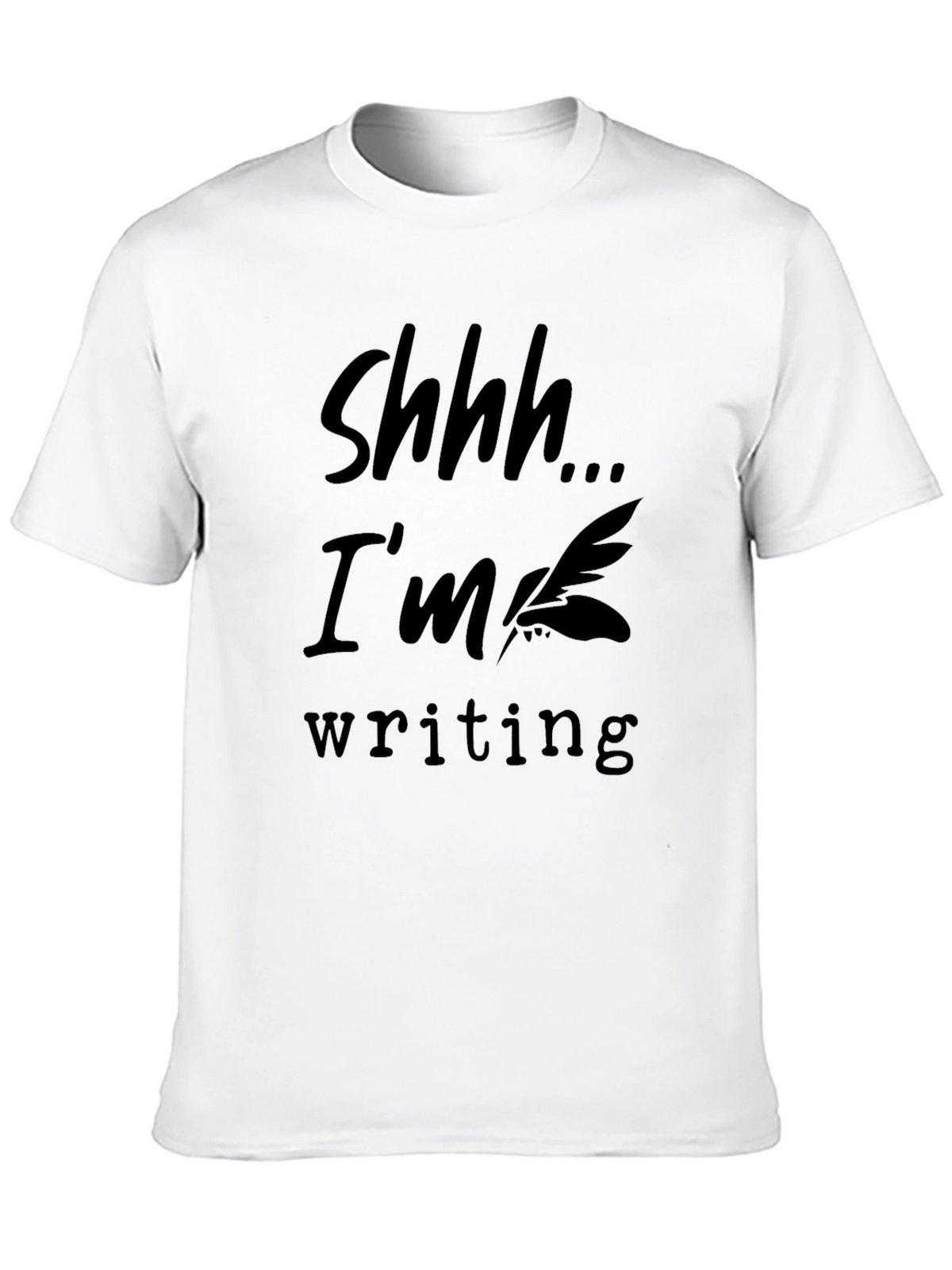 Shhh... Im Writing Black T-Shirt