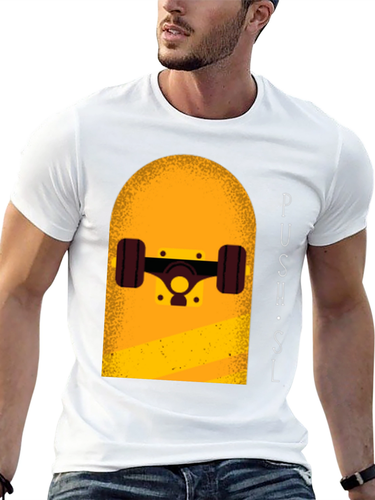 Skateboard Graphic Tee - Push SL Style