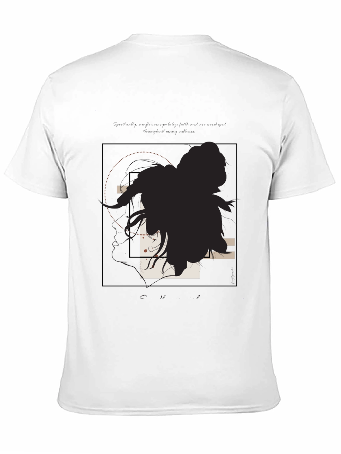 Abstract Anime Graphic Black Tee