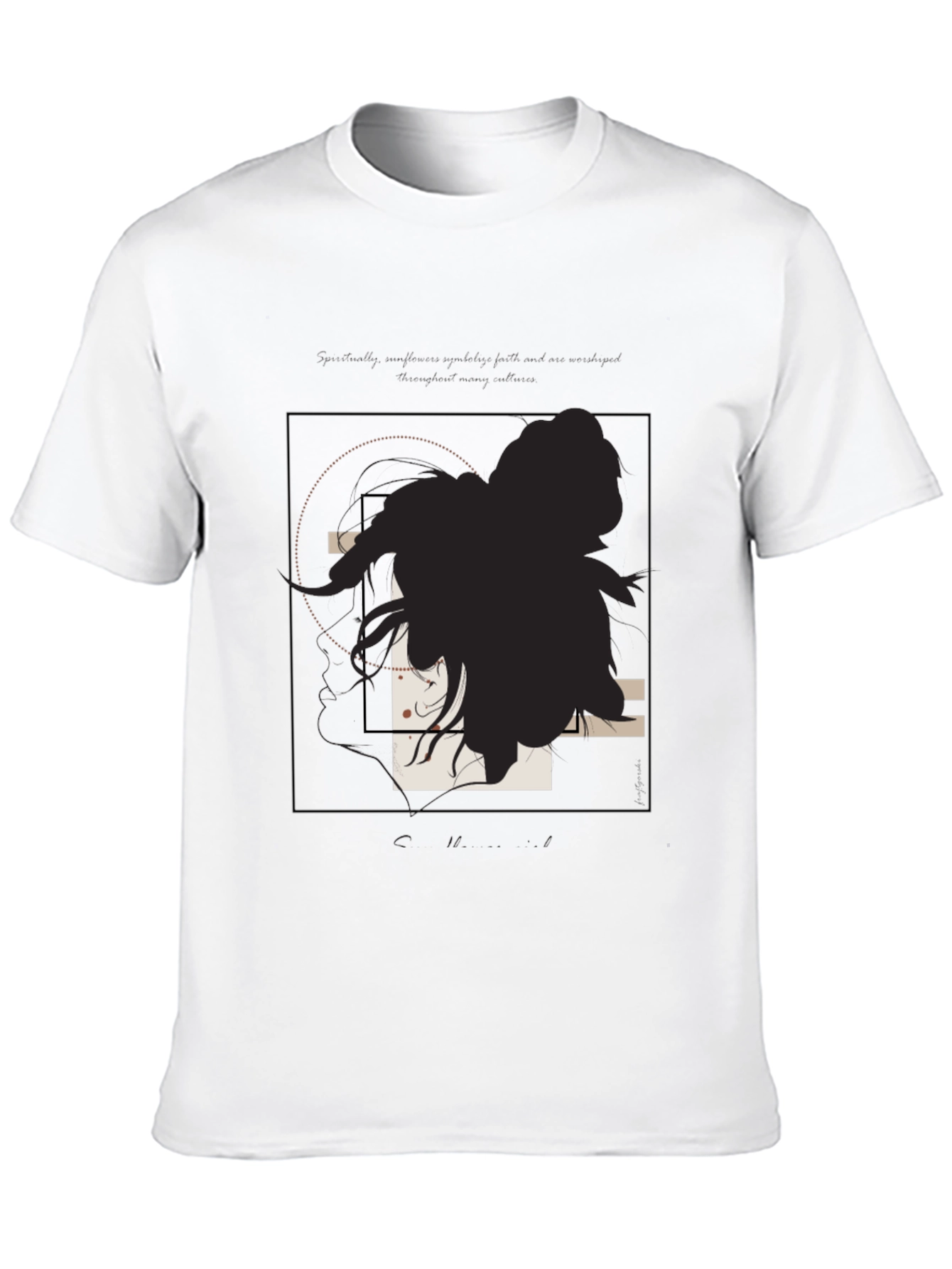 Abstract Anime Graphic Black Tee