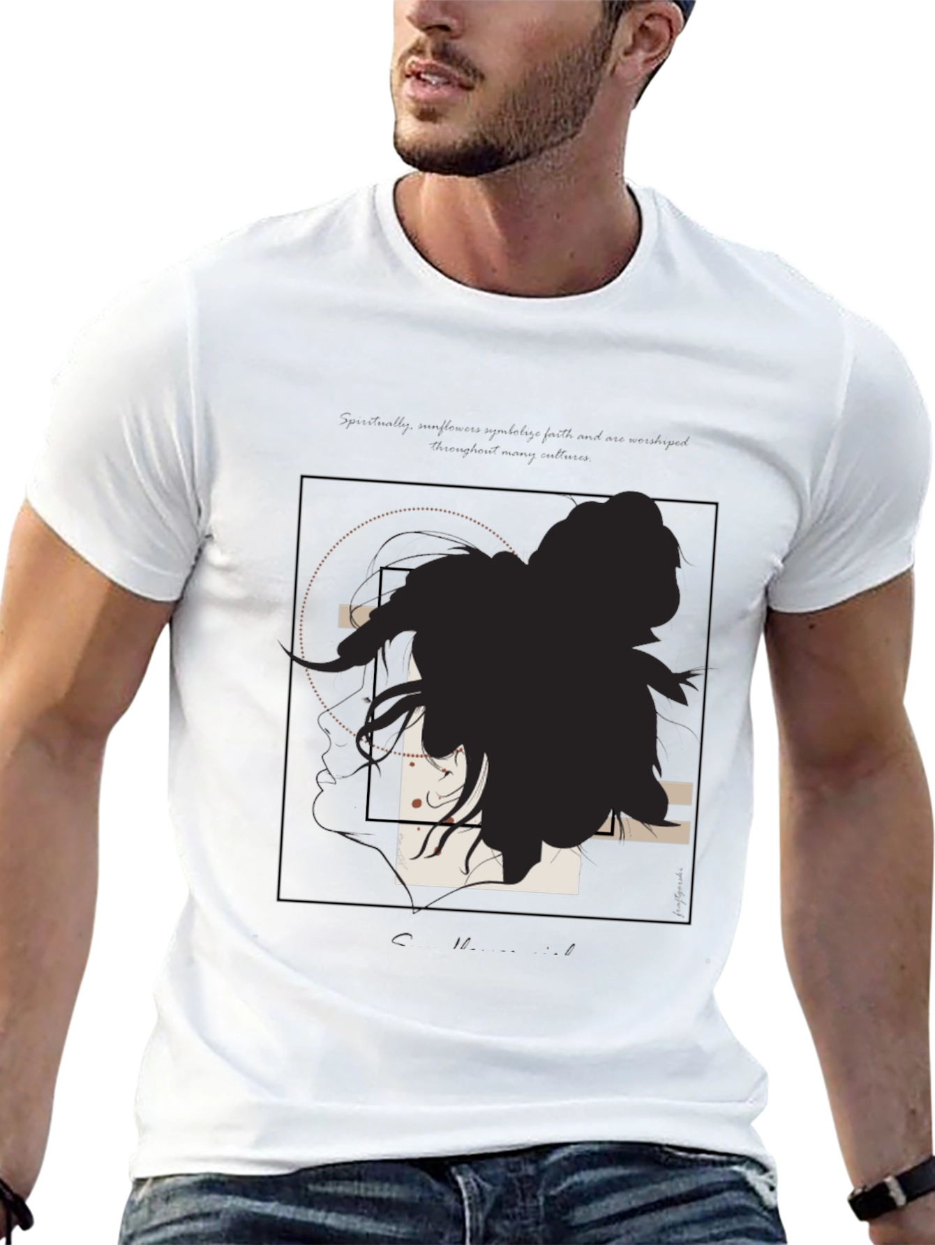 Abstract Anime Graphic Black Tee