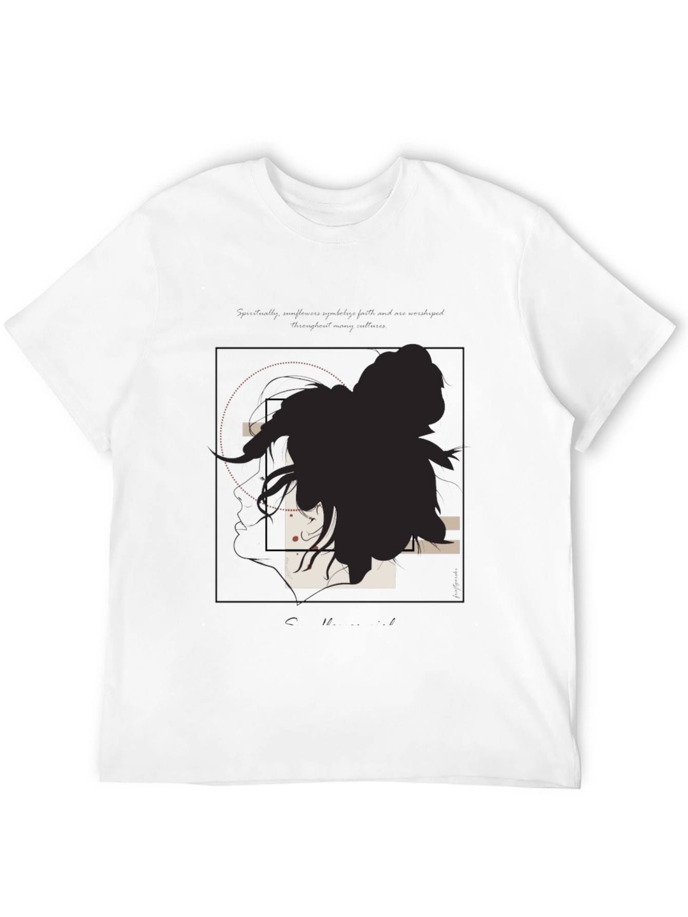 Abstract Anime Graphic Black Tee