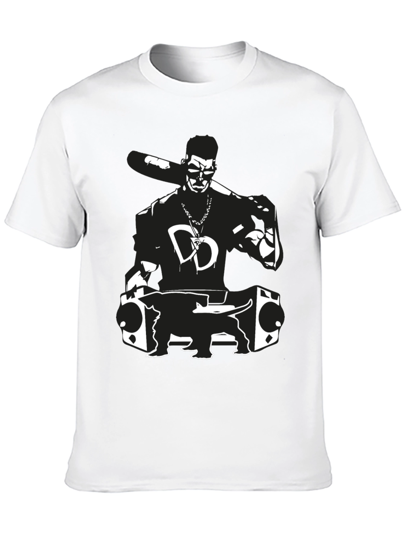 DJ Dog Black Graphic Tee
