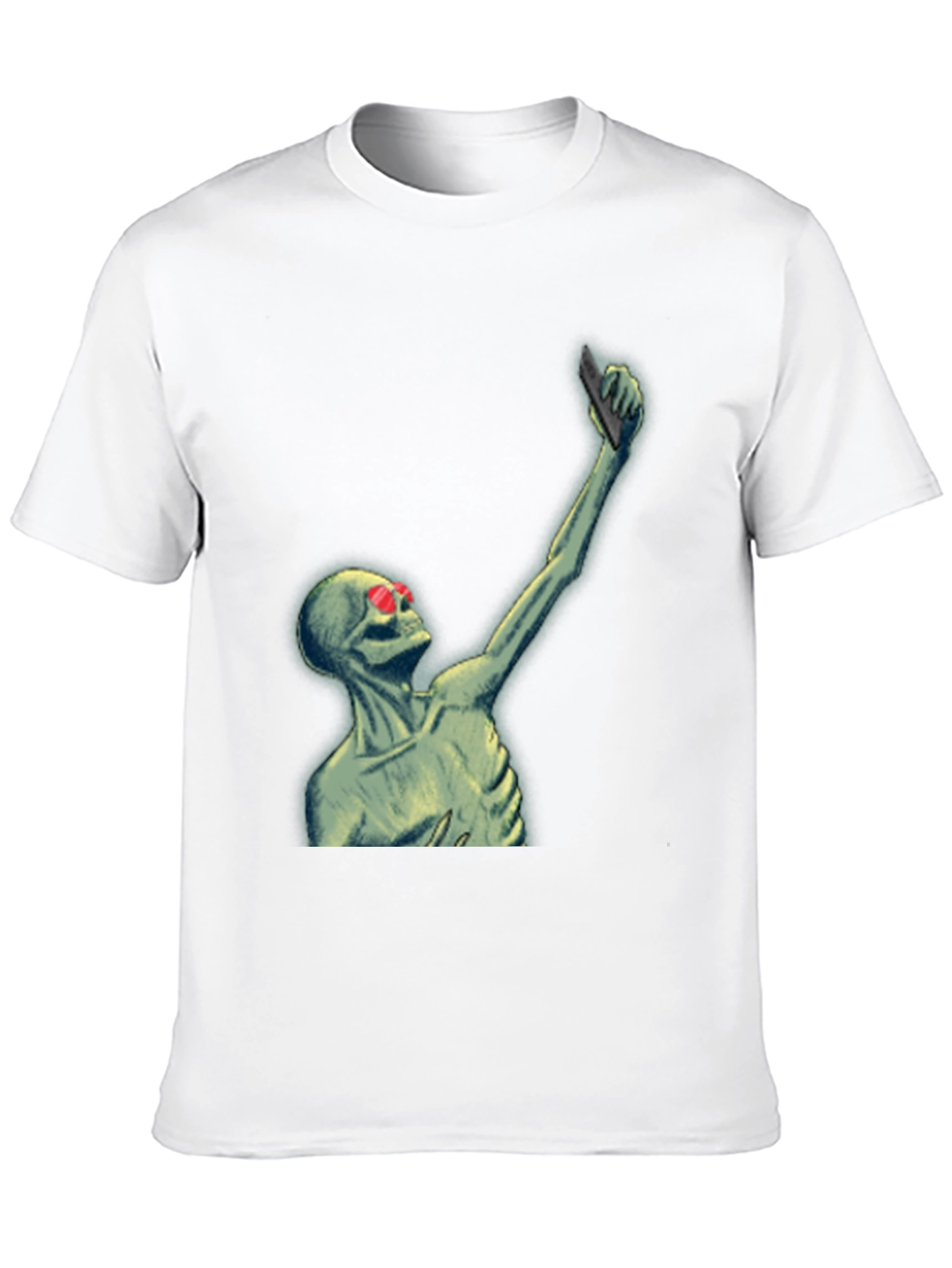 Skeleton Selfie T-Shirt - Funny Graphic Tee