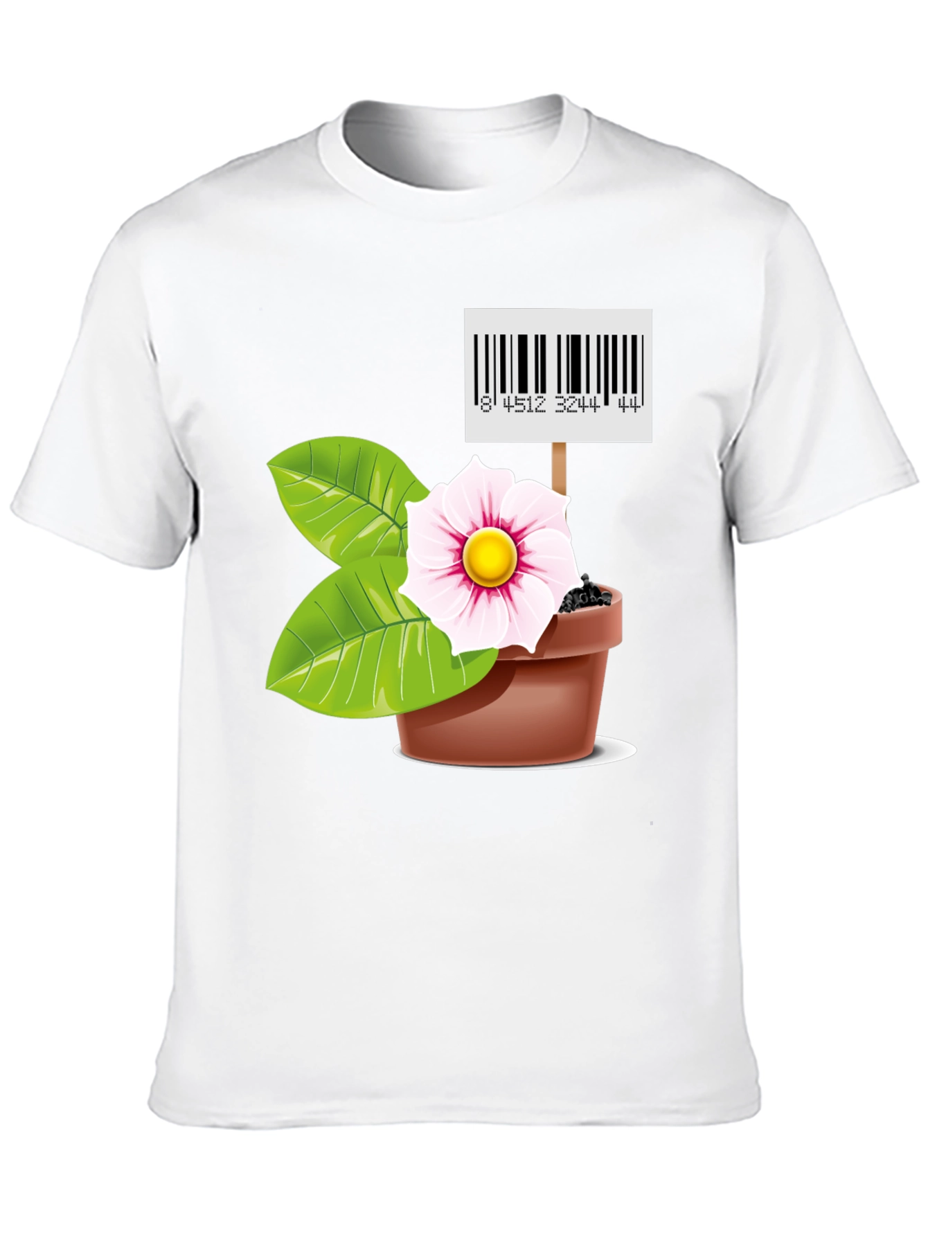 Unique Flower Pot Graphic T-Shirt