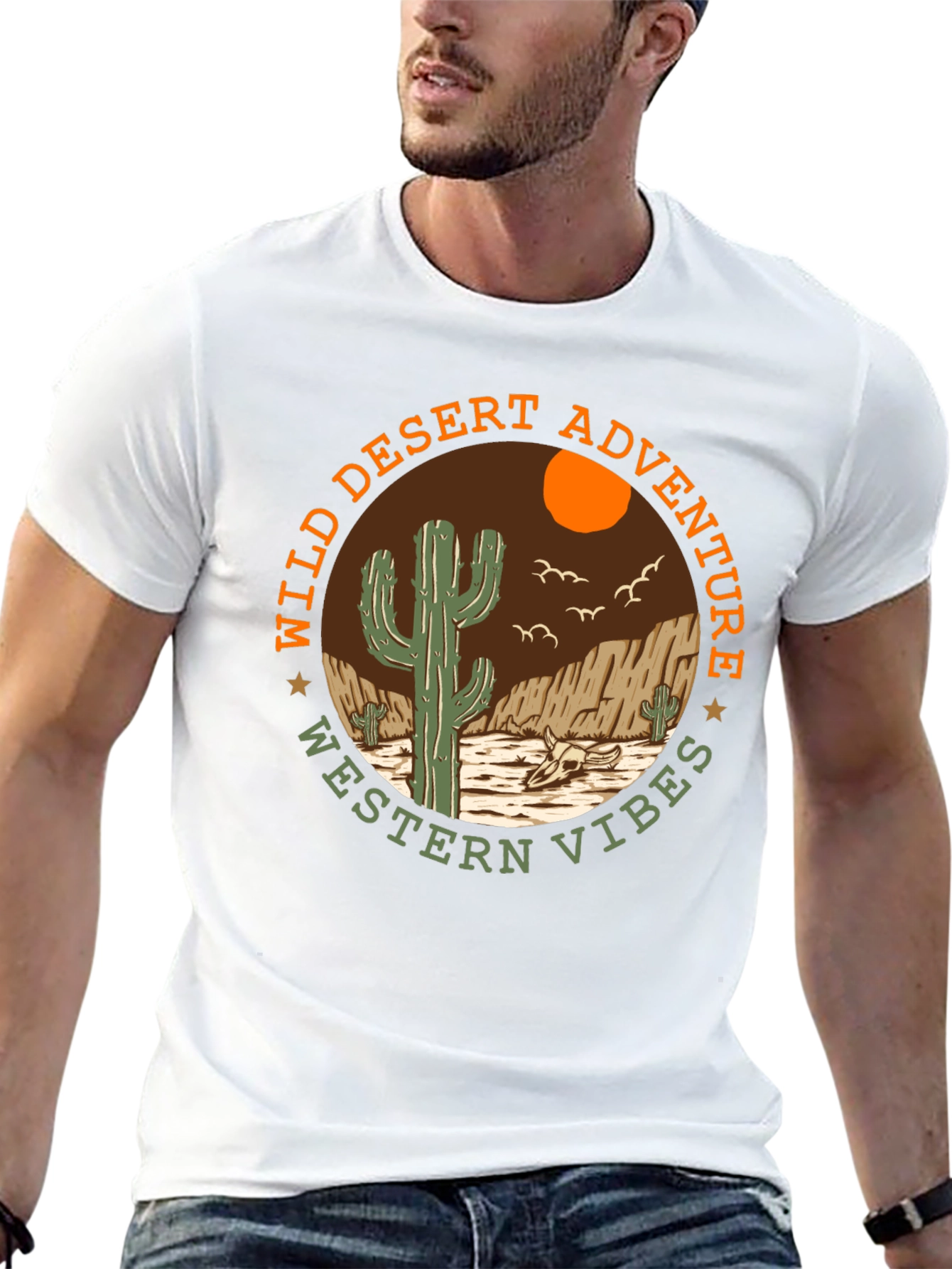 Wild Desert Adventure Western Vibes Graphic T-Shirt