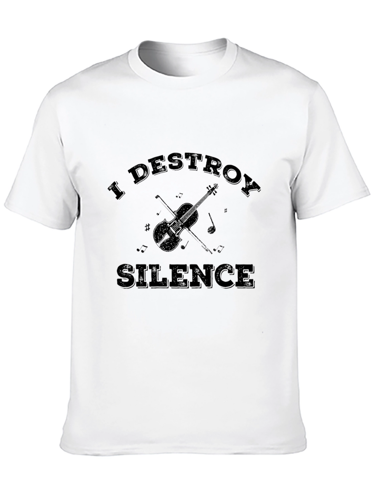 I Destroy Silence T-Shirt - Musician Black Tee