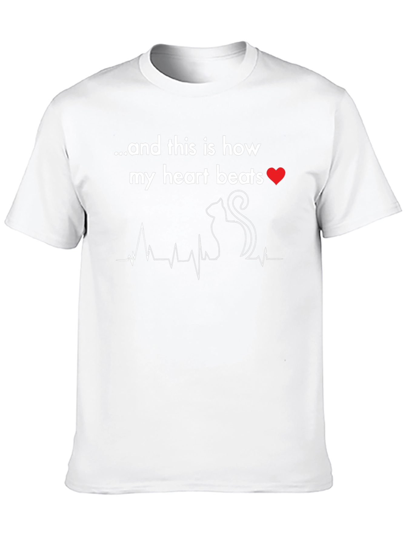 Cat Lover Heartbeat T-Shirt