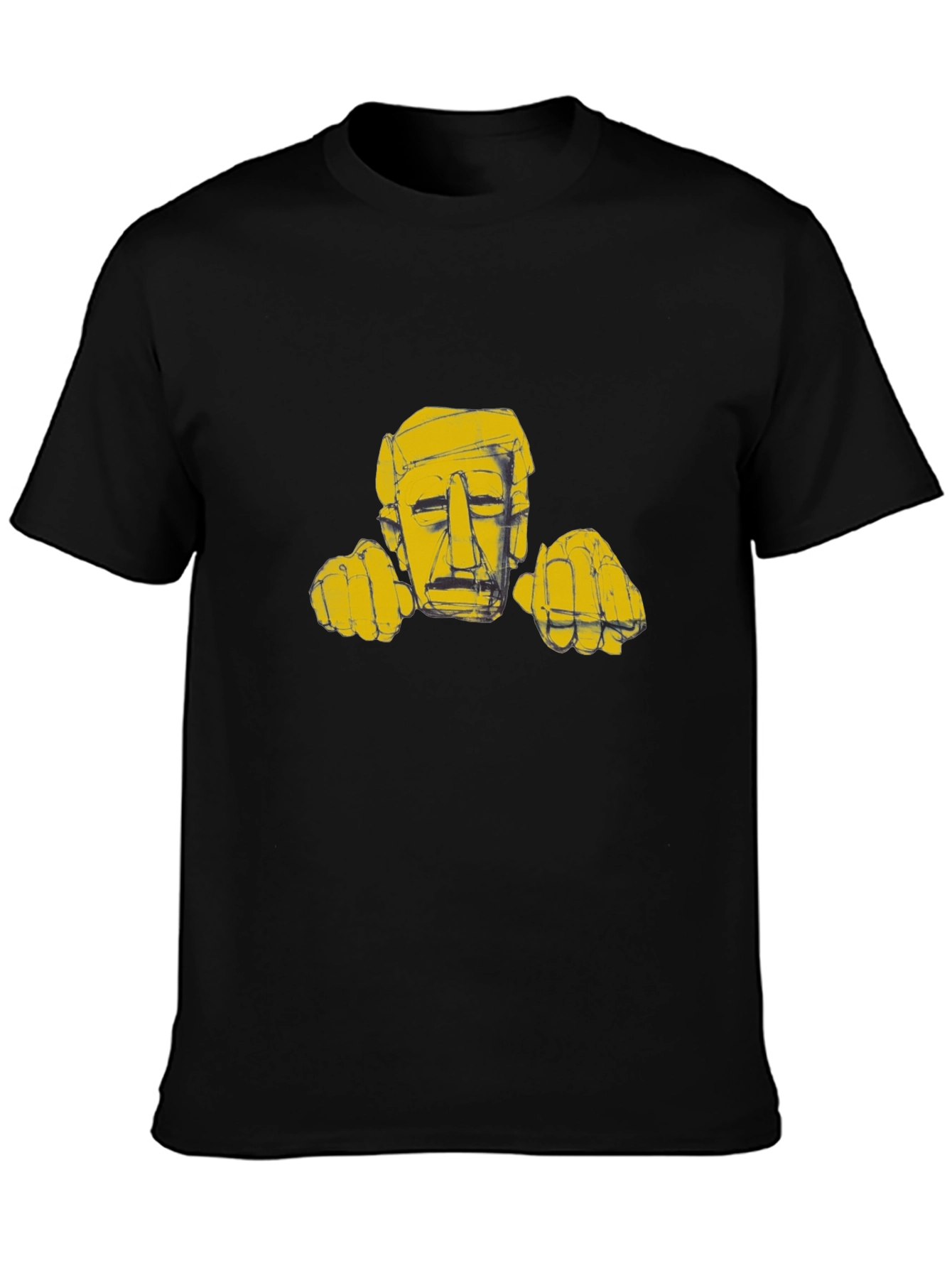 Abstract Art Graphic Tee - Black