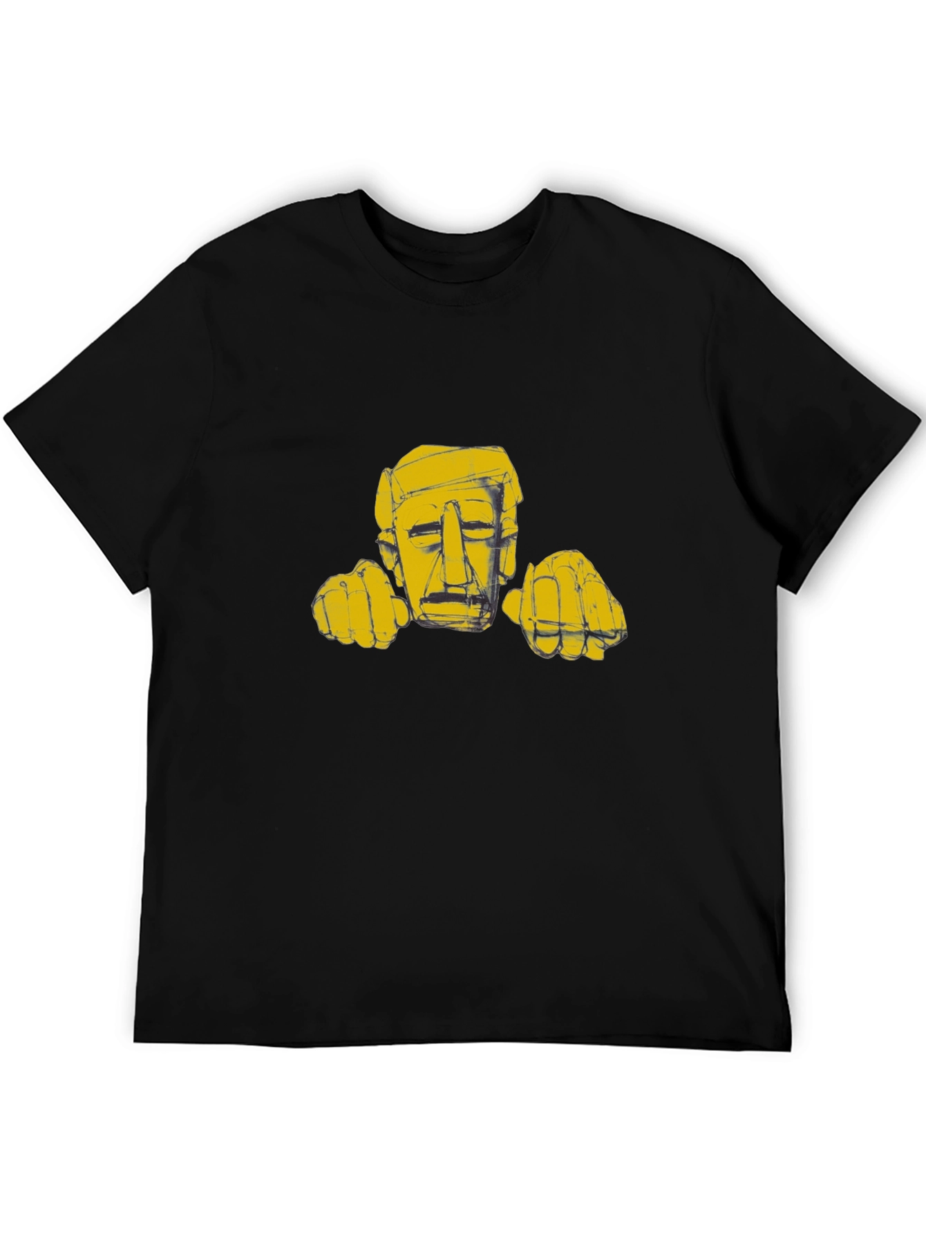 Abstract Art Graphic Tee - Black