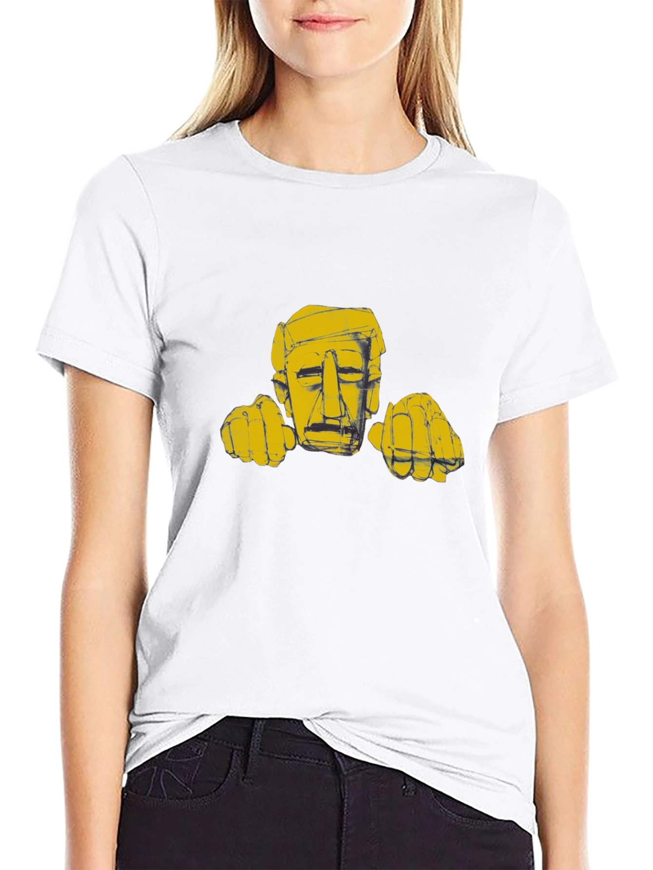 Abstract Art Graphic Tee - Black