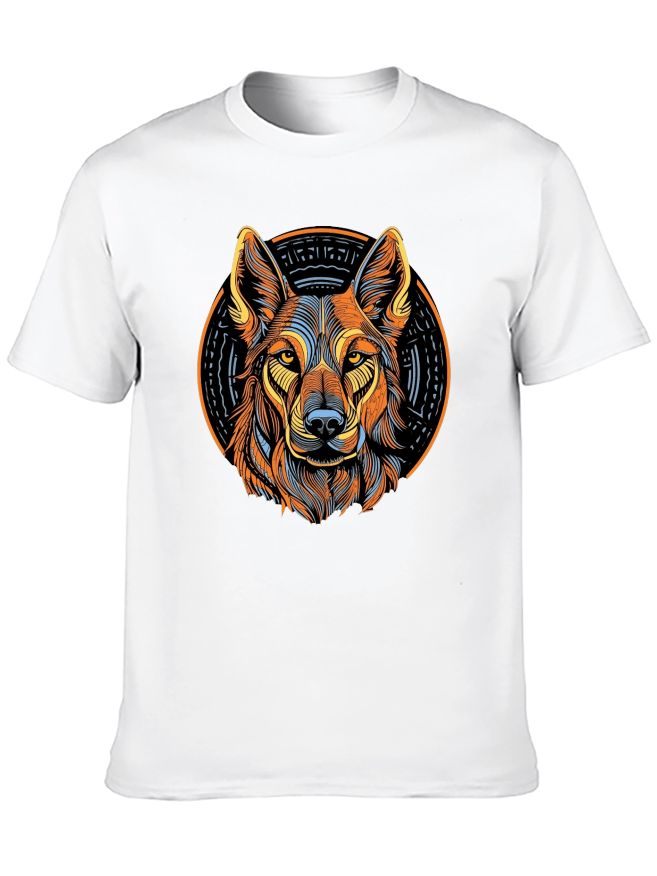Bold Wolf Graphic Tee - Black Cotton Shirt