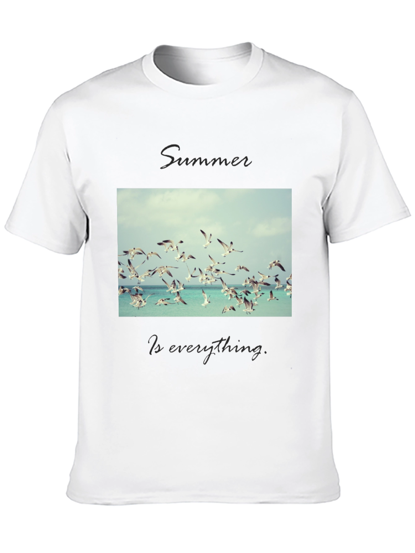 Summer Birds Graphic Tee - Mens Black T-Shirt