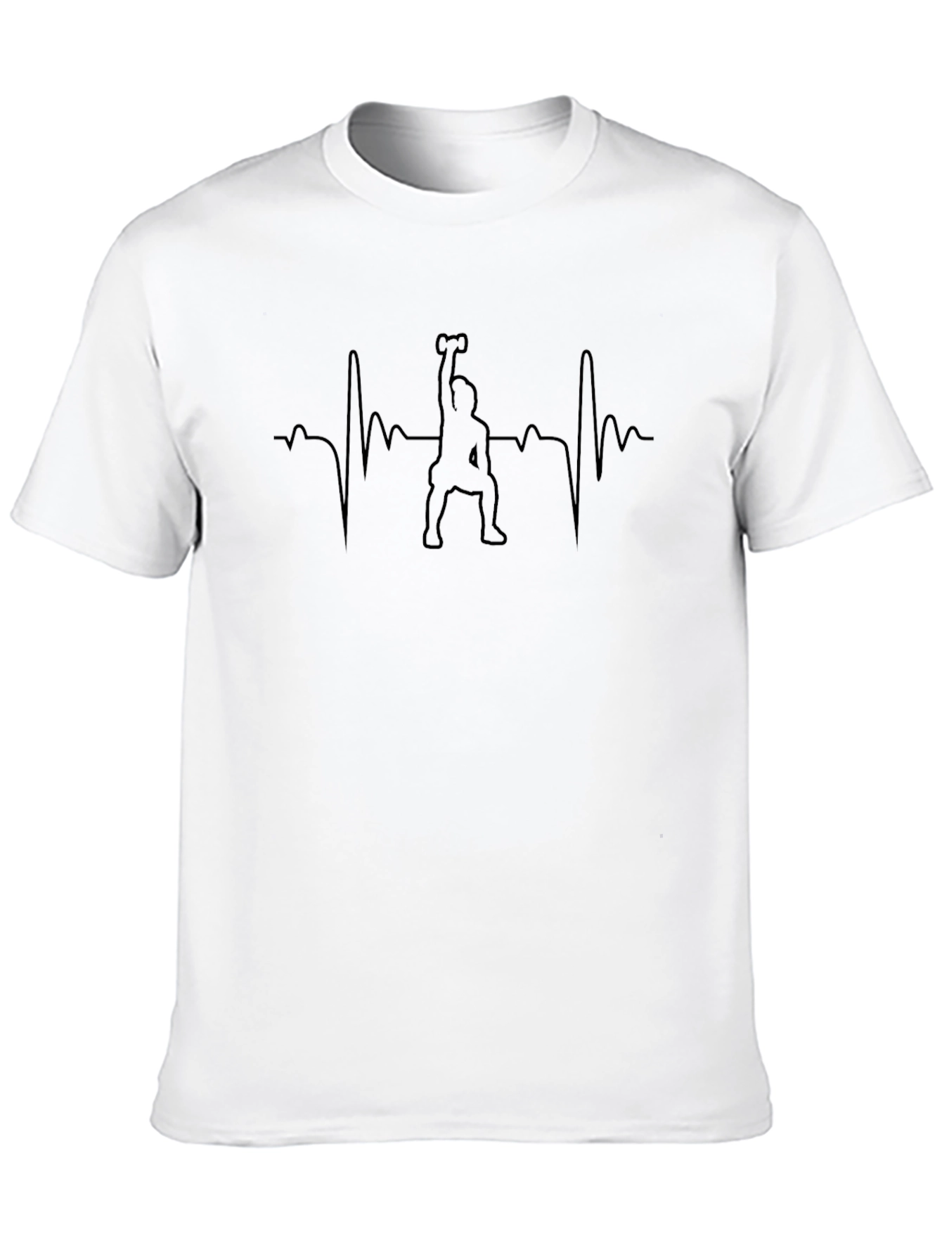 Weightlifting Heartbeat T-Shirt - Fitness Design