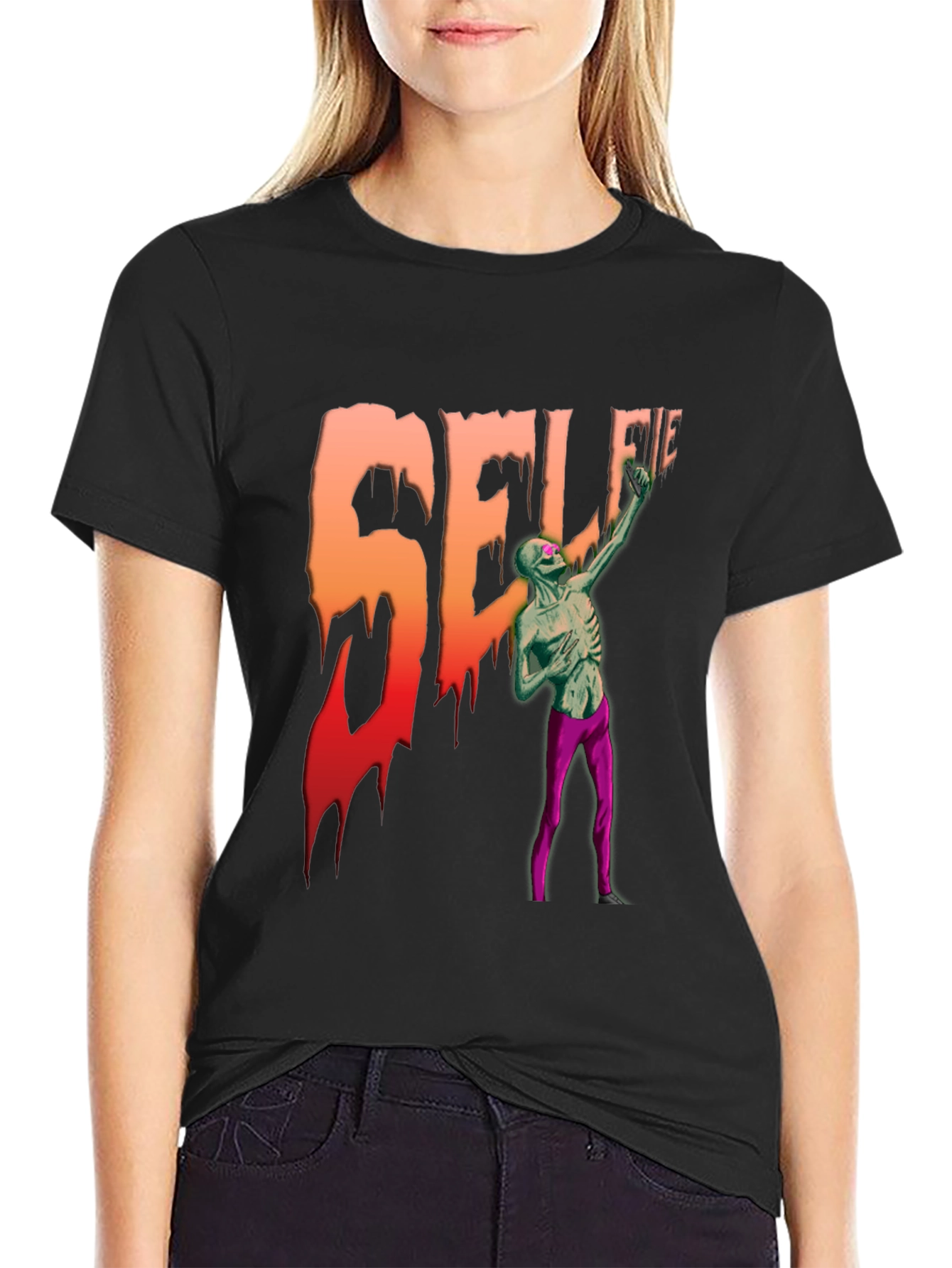 Zombie Selfie Graphic T-Shirt - Unique Design