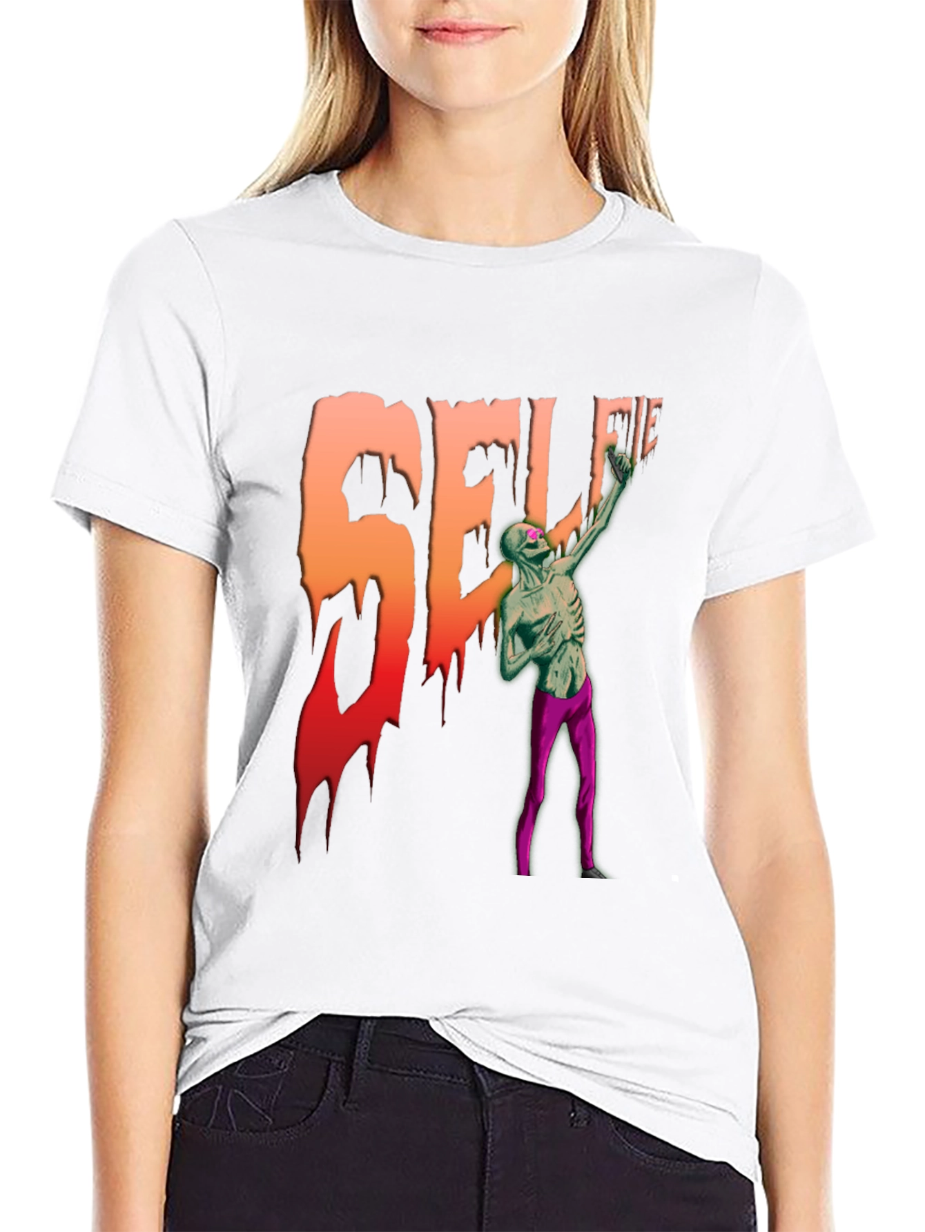 Zombie Selfie Graphic T-Shirt - Unique Design