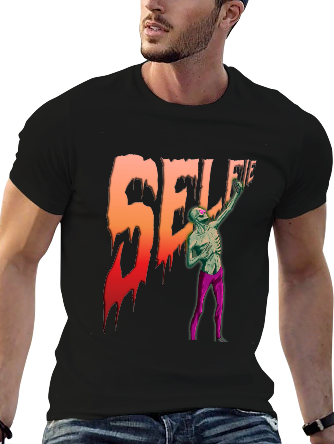 Zombie Selfie Graphic T-Shirt - Unique Design