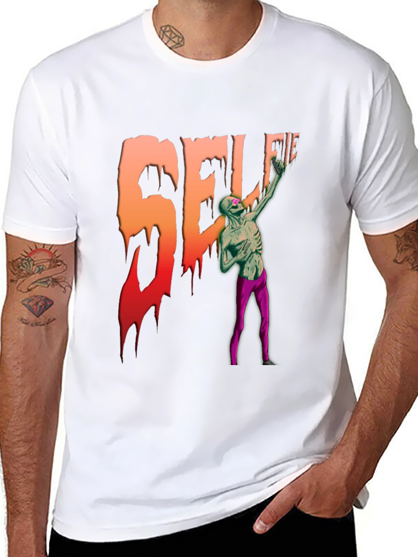 Zombie Selfie Graphic T-Shirt - Unique Design