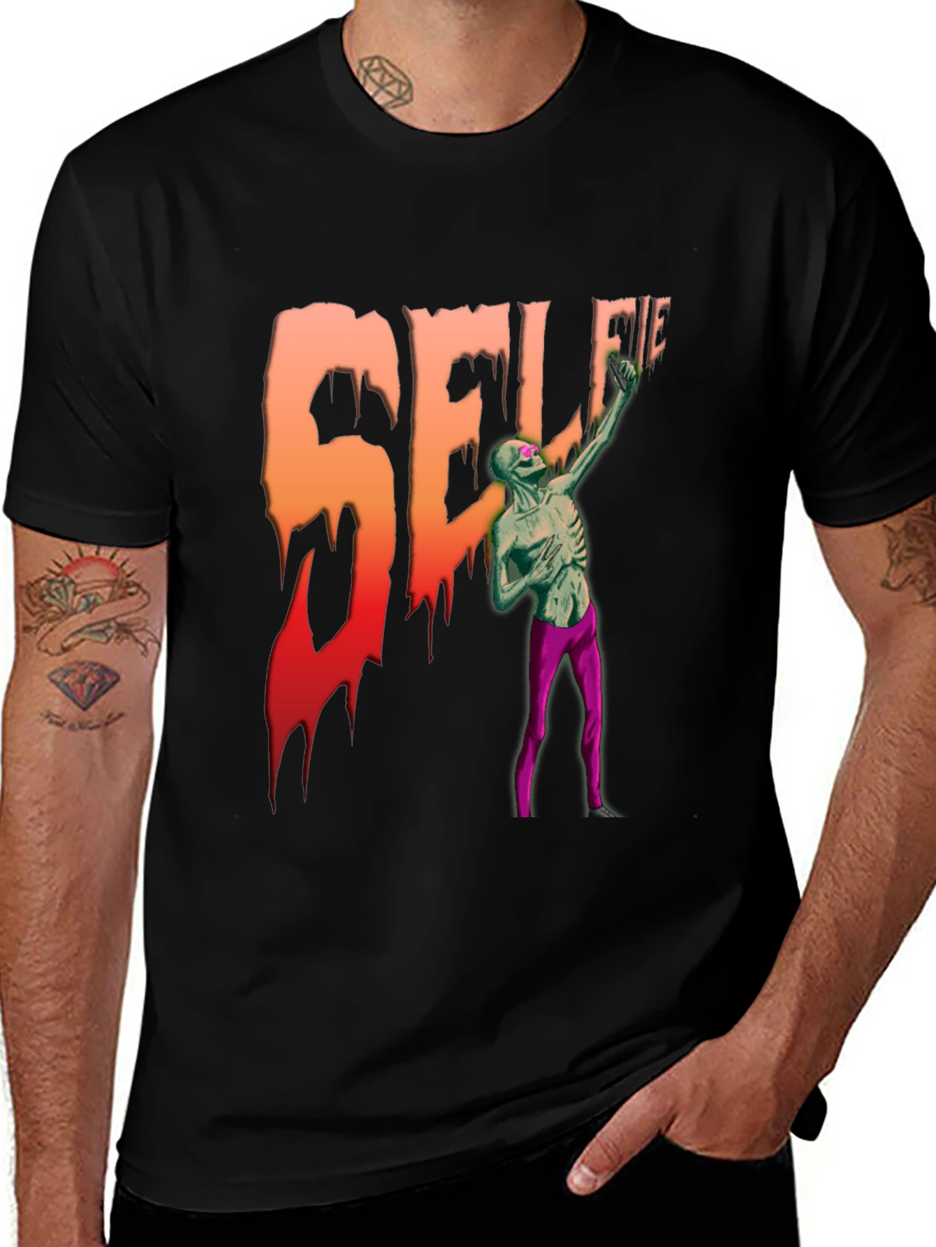 Zombie Selfie Graphic T-Shirt - Unique Design