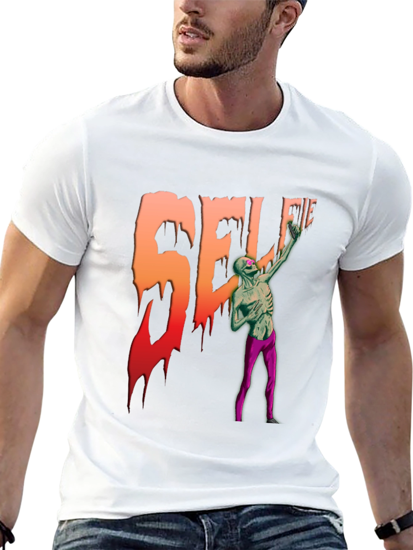Zombie Selfie Graphic T-Shirt - Unique Design