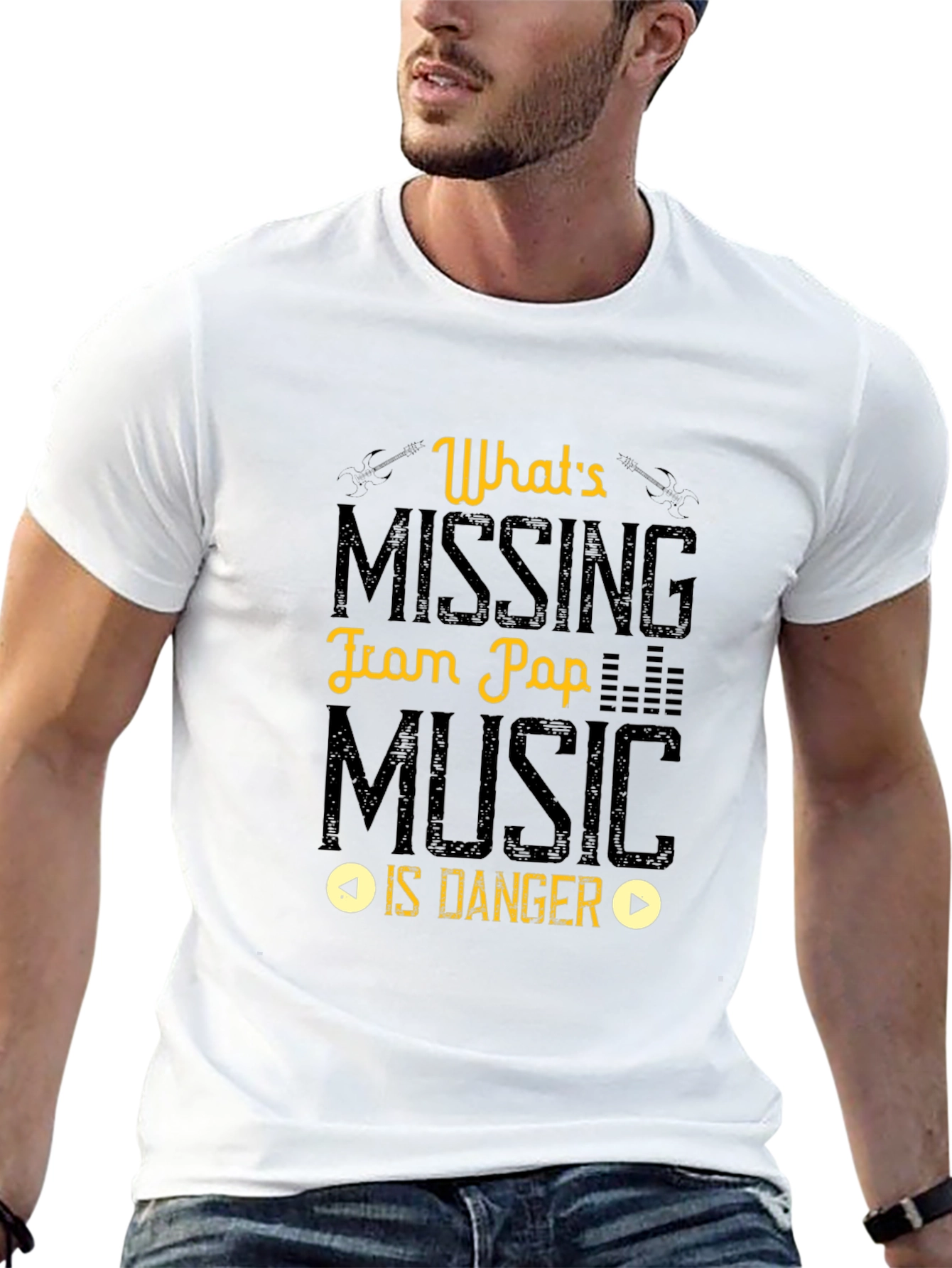 Whats Missing in Pop Music is Danger Black T-Shirt