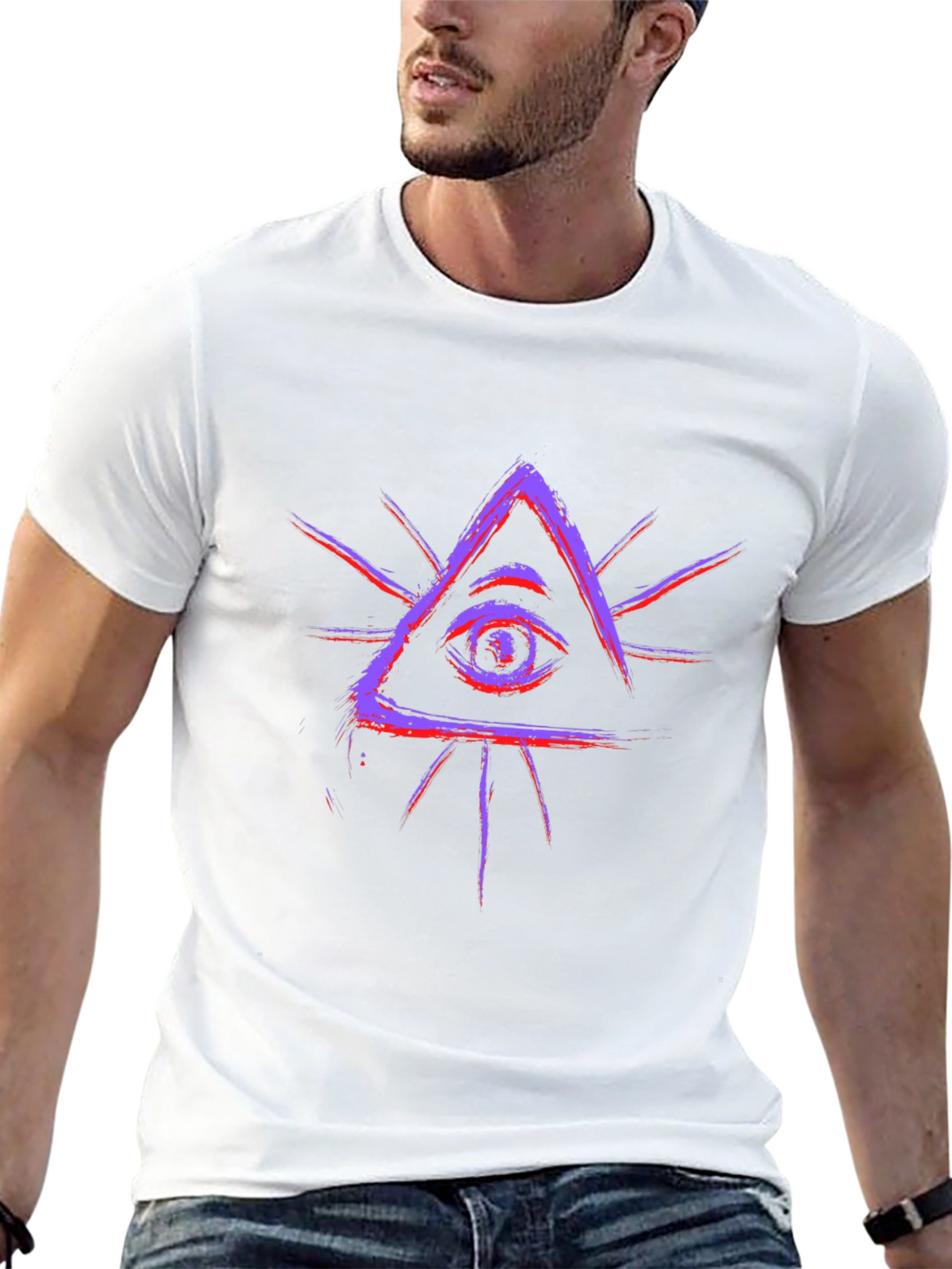 All-Seeing Eye Graphic Tee - Trendy Casual Wear