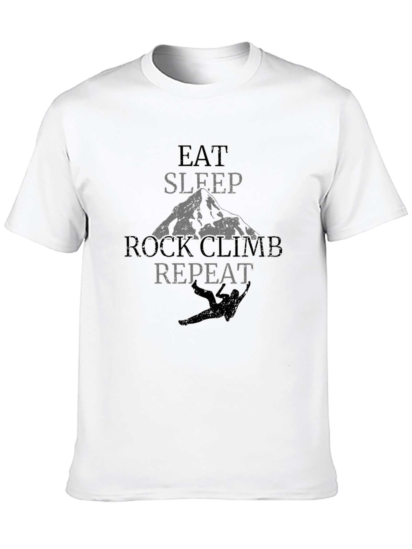 Eat Sleep Rock Climb Repeat Black T-Shirt