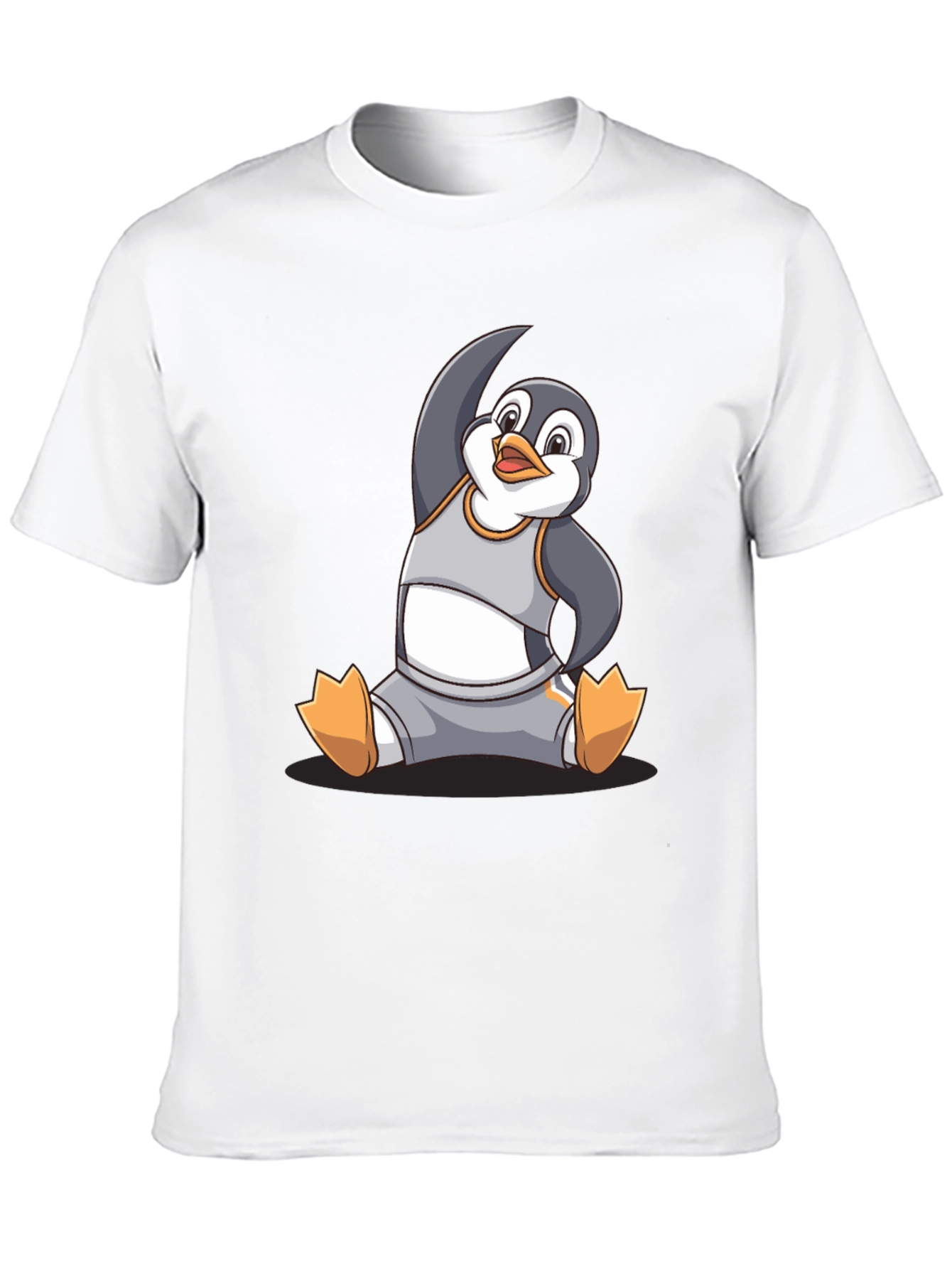 Yoga Penguin Graphic T-Shirt - Comfy Cotton Blend