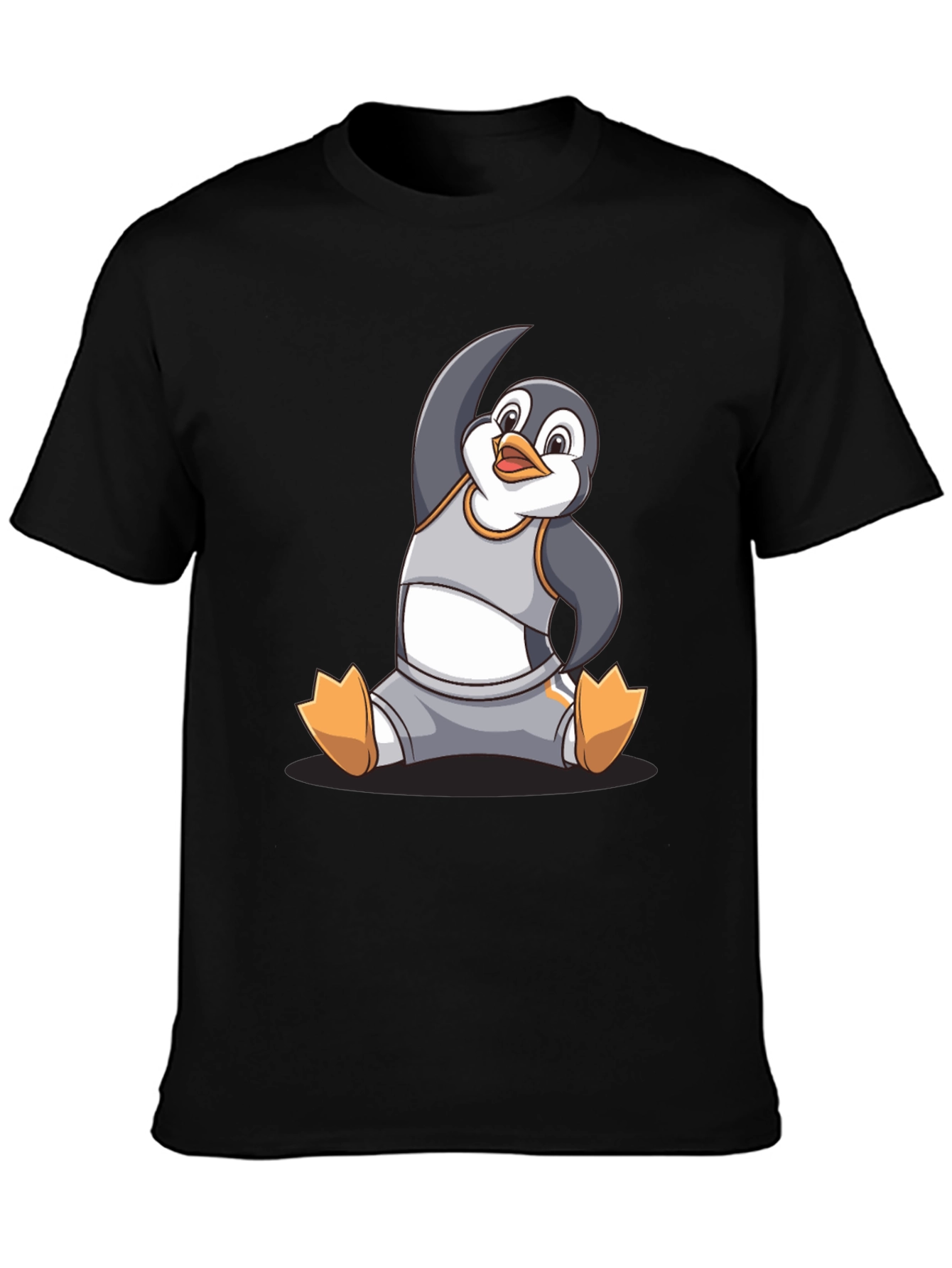 Yoga Penguin Graphic T-Shirt - Comfy Cotton Blend