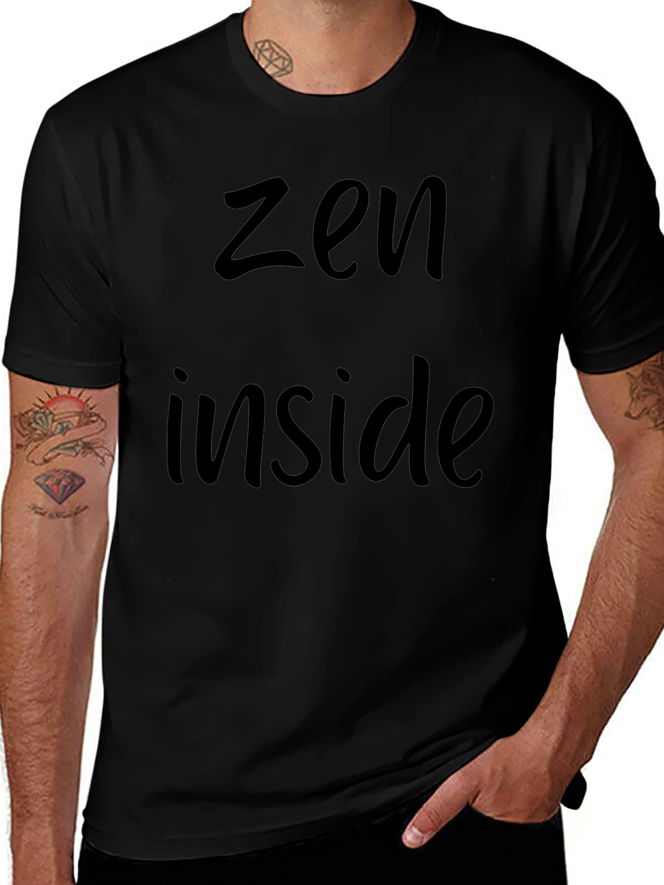 Zen Inside Black T-Shirt - Stylish & Comfortable
