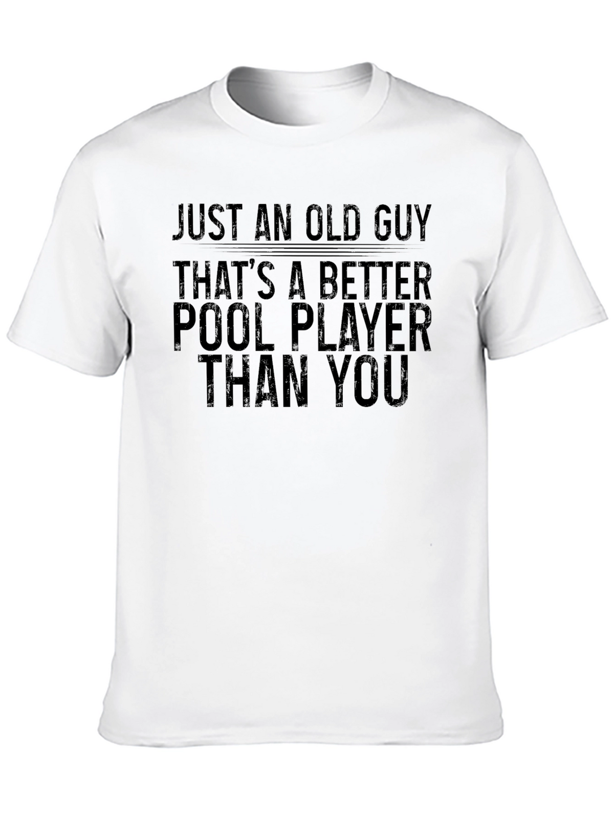 Funny Old Guy Pool Player T-Shirt