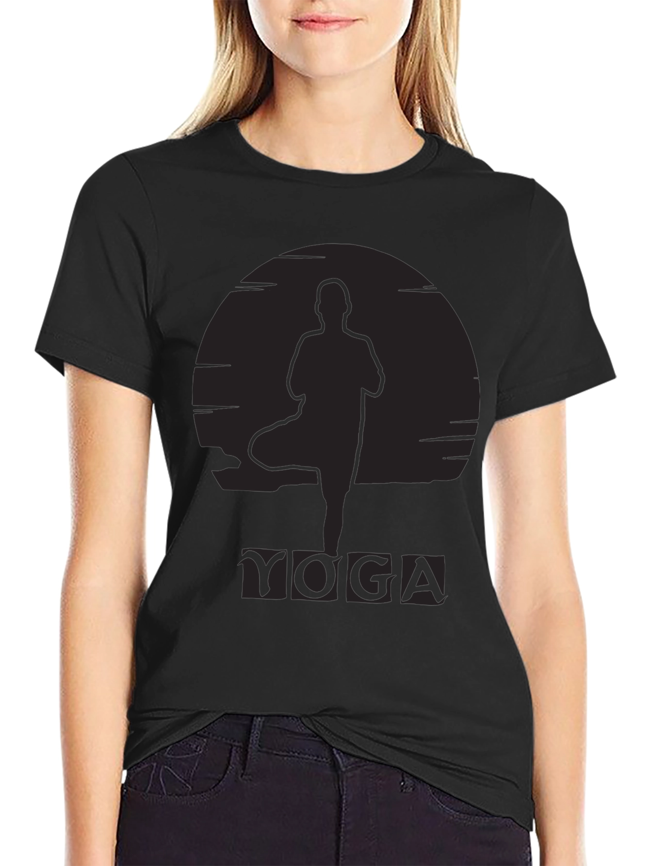 Yoga Silhouette Graphic T-Shirt