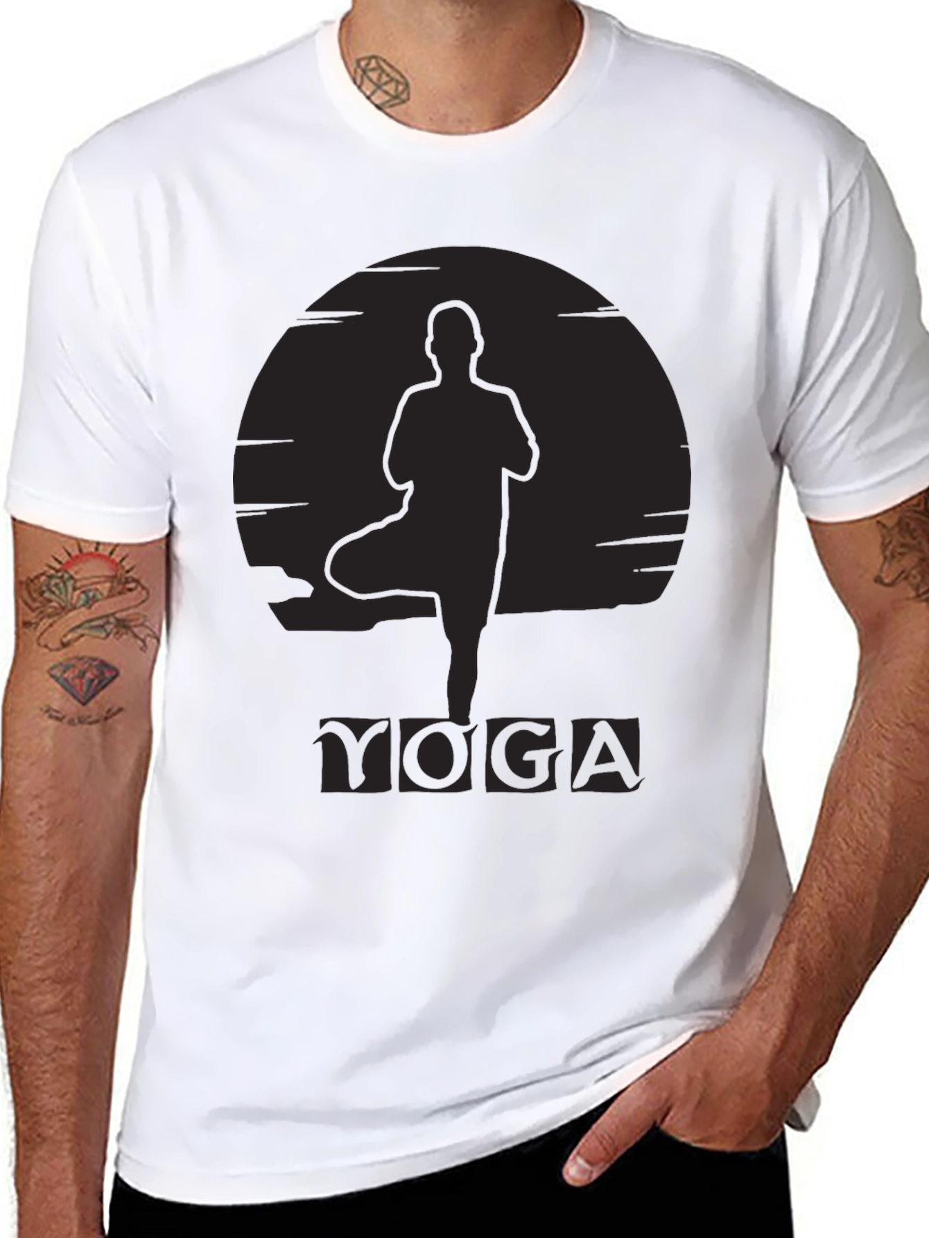 Yoga Silhouette Graphic T-Shirt