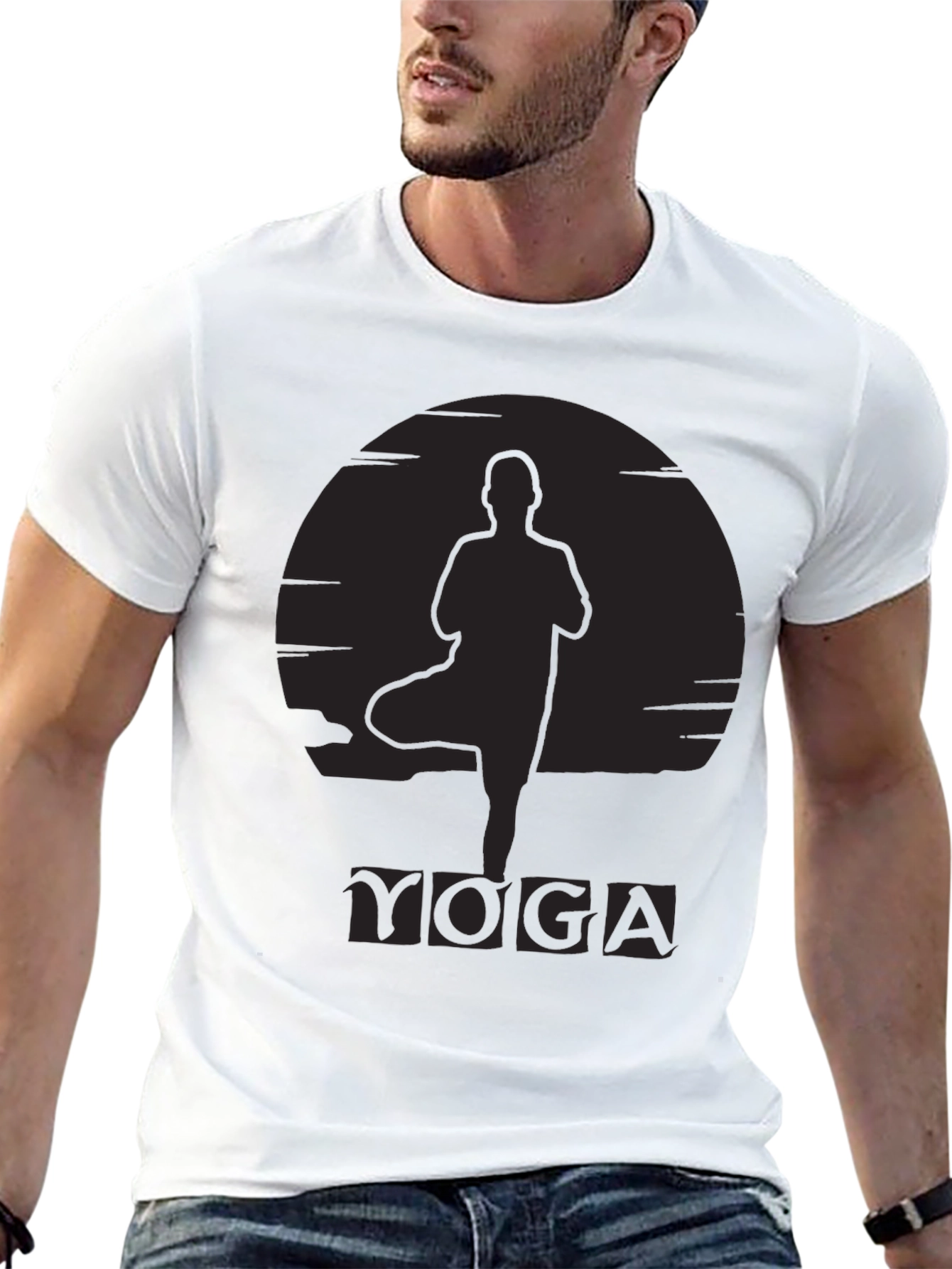 Yoga Silhouette Graphic T-Shirt