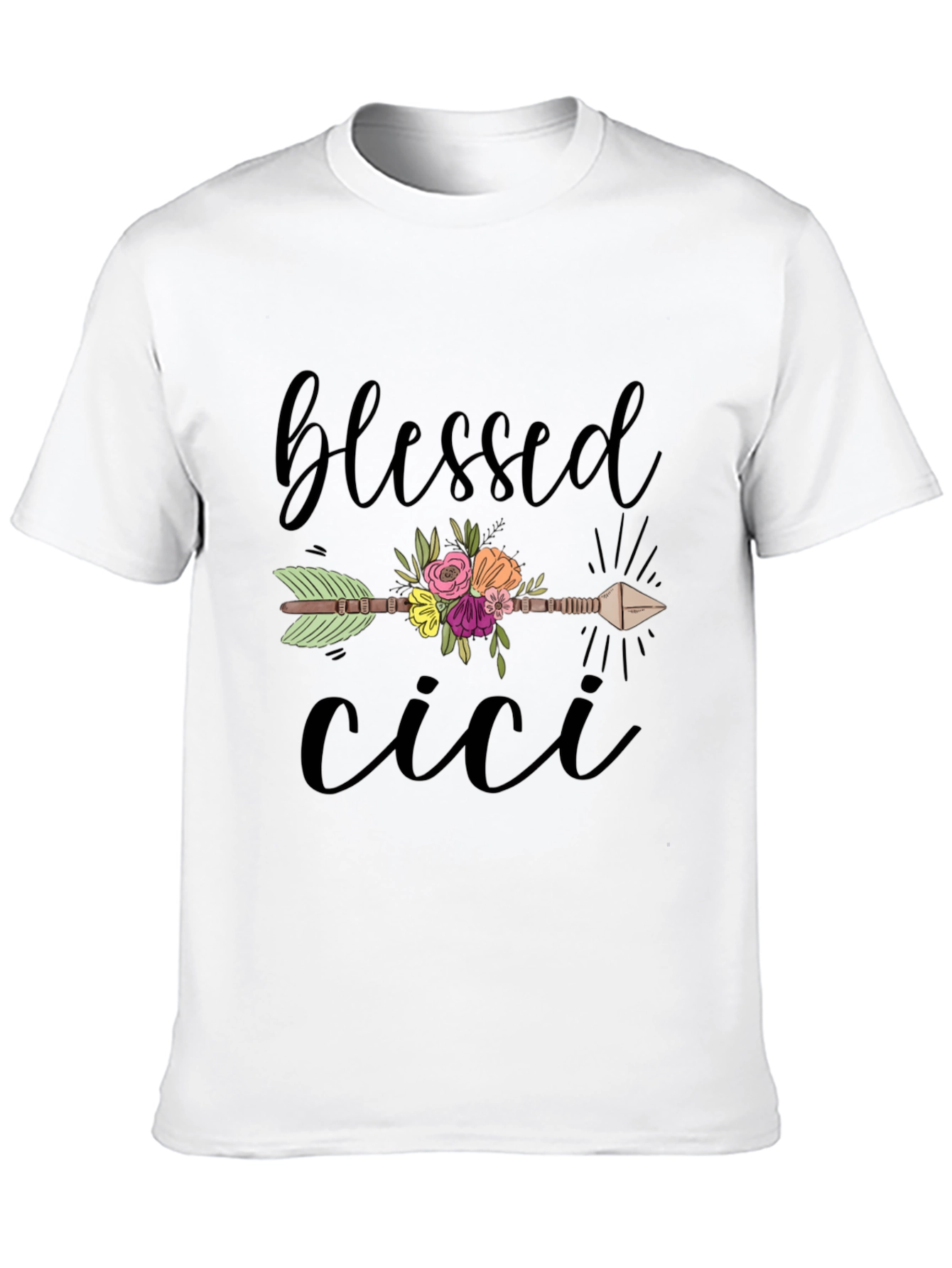 Blessed Cici Graphic Tee - Casual Black T-Shirt