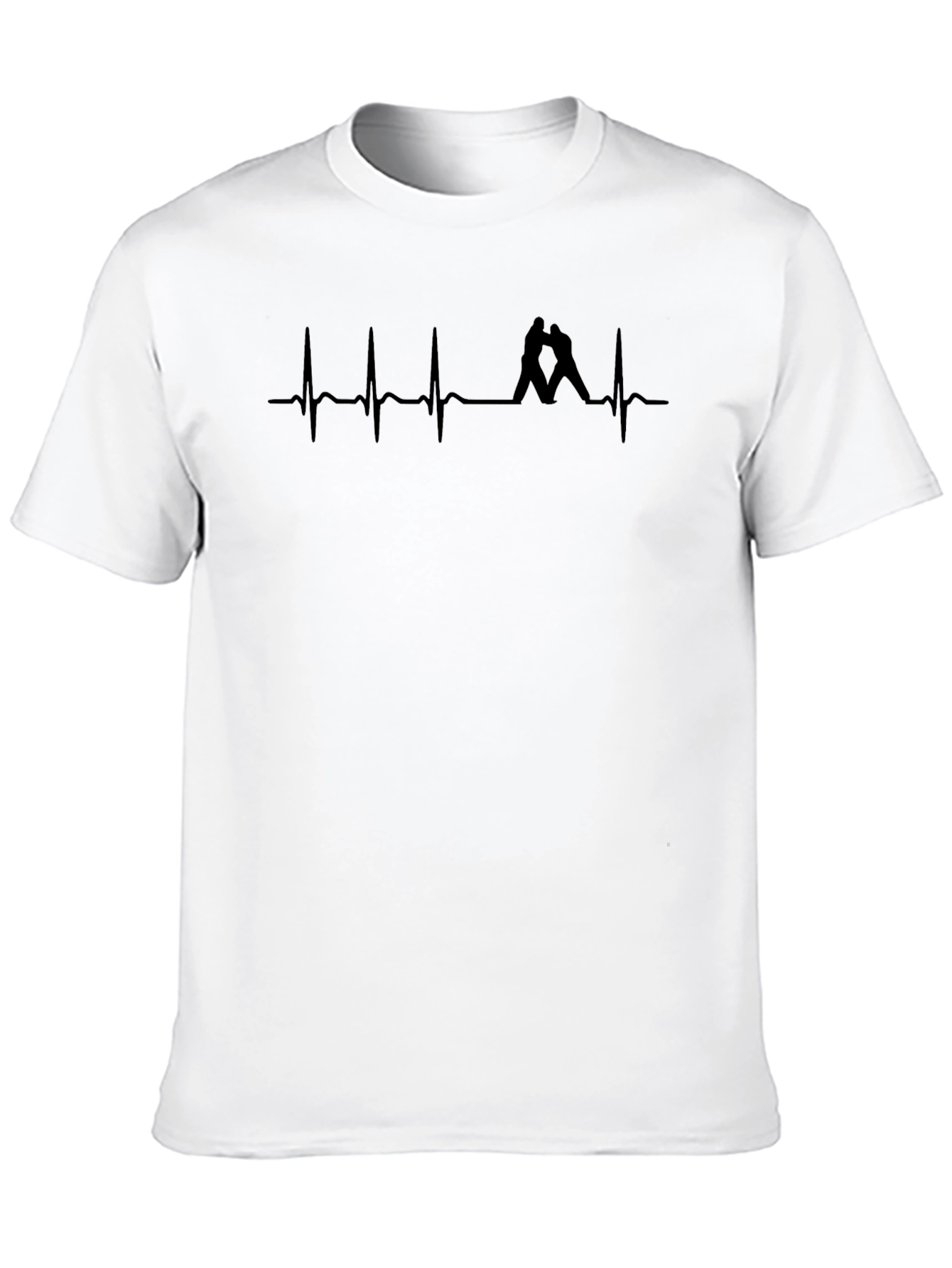 Wrestling Heartbeat T-Shirt - Black