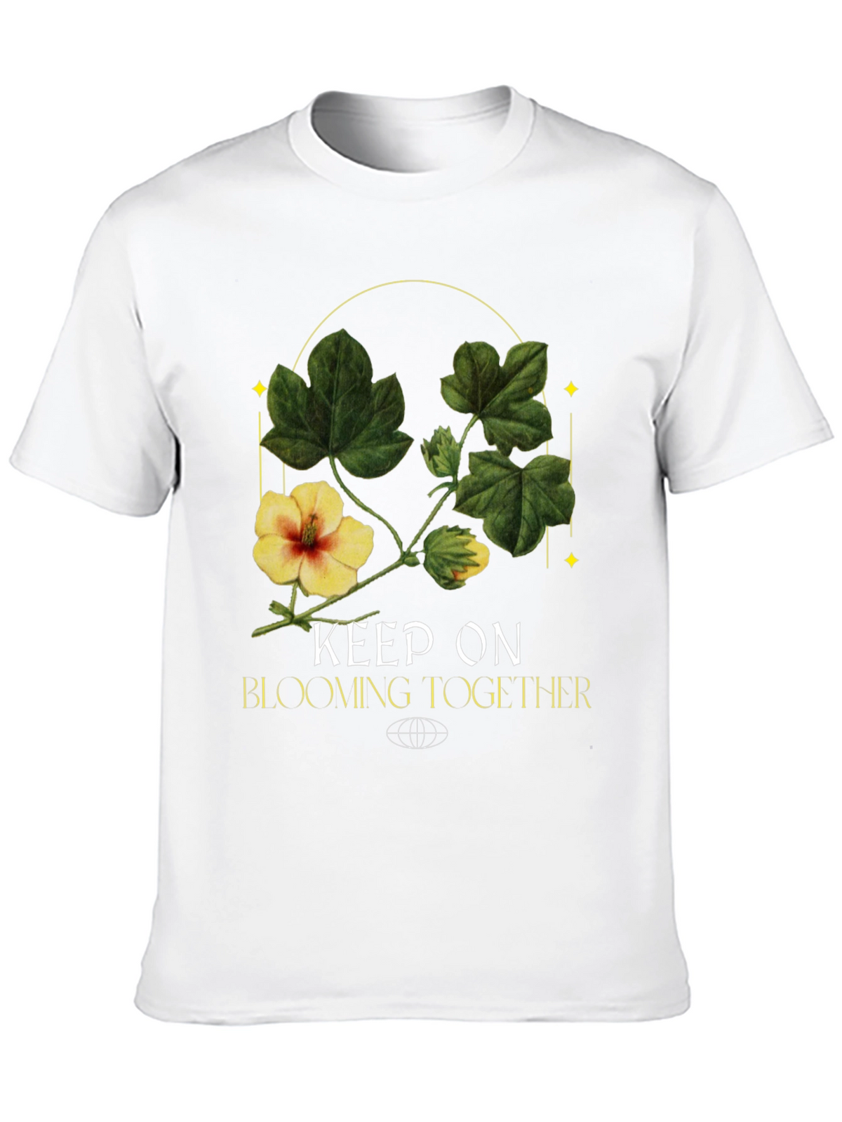 Keep On Blooming Together Black Graphic Tee