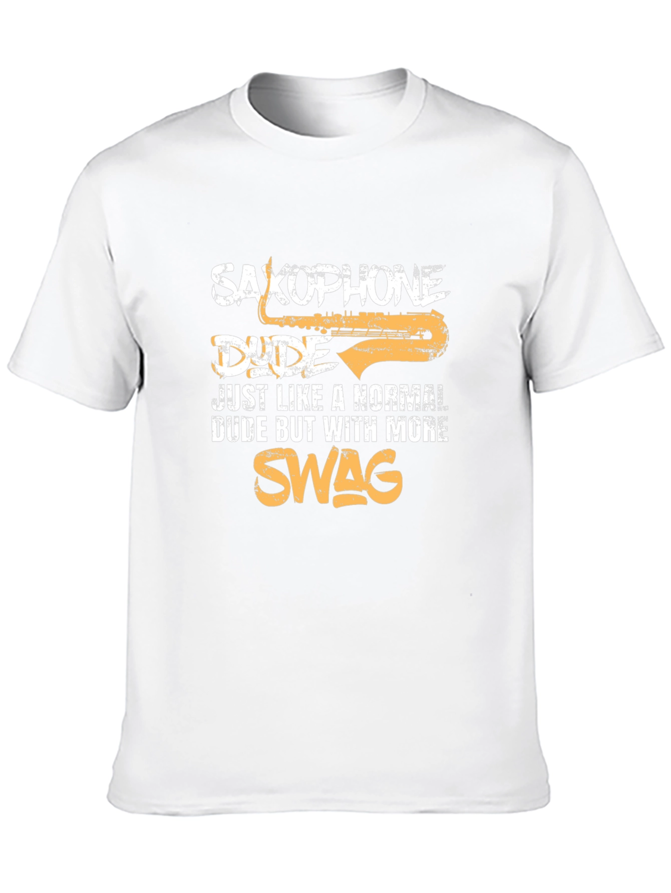 Saxophone Dude Graphic T-Shirt - Musician Swag Tee