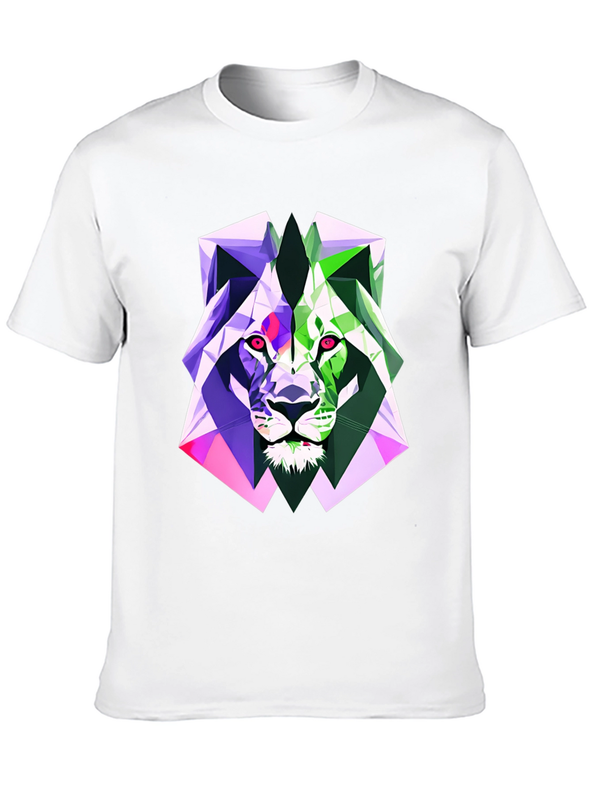 Geometric Lion Graphic Tee - Bold Style