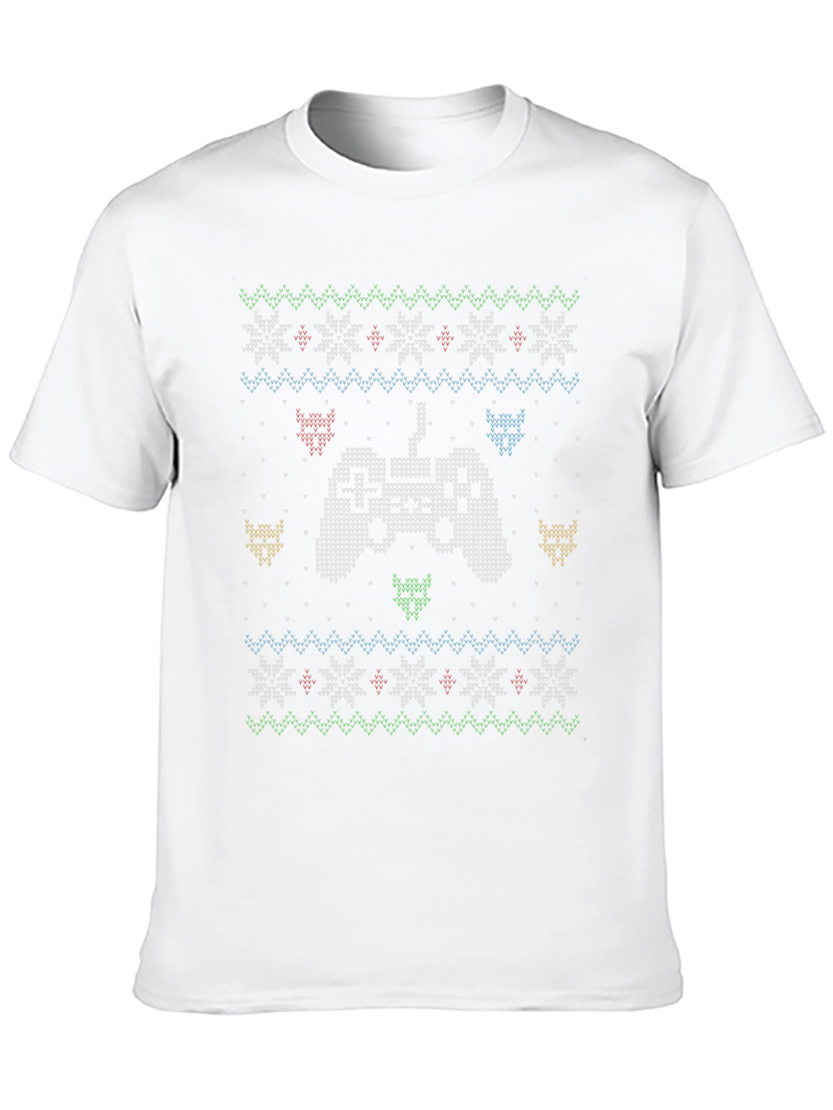 Gamer Christmas Sweater Pattern Tee