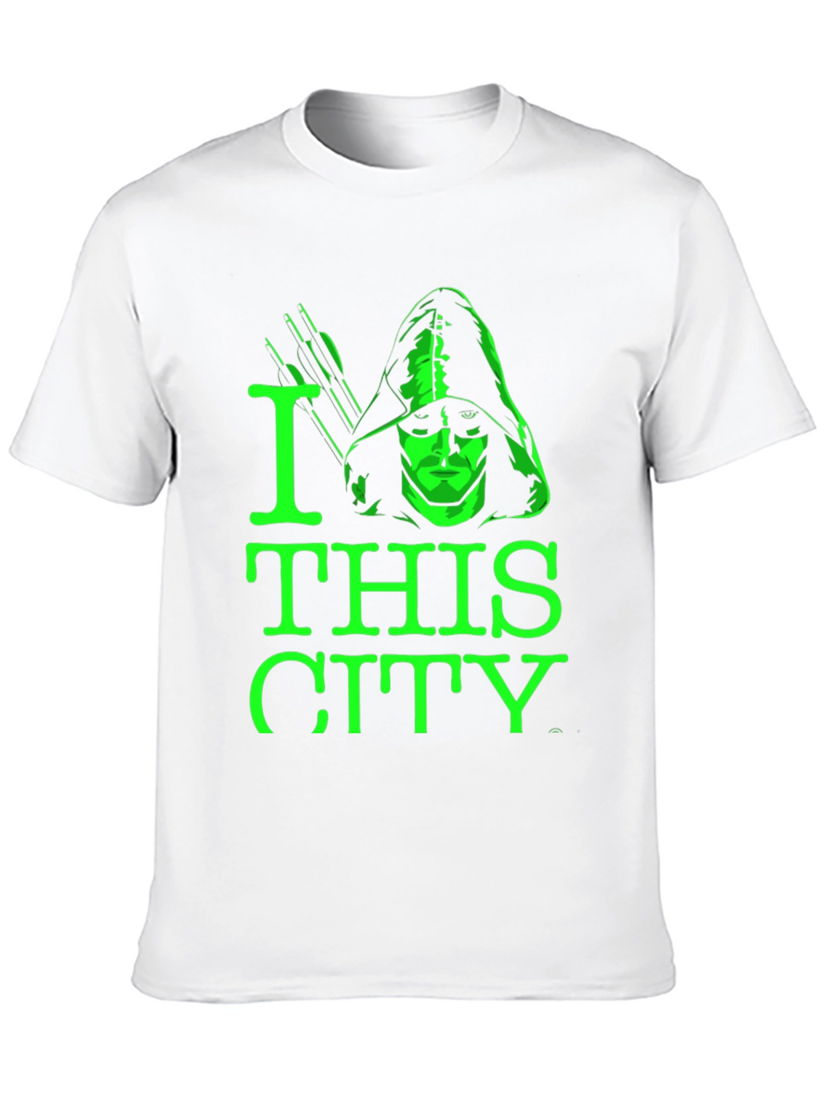 I Love This City T-Shirt Green Arrow Graphic Tee