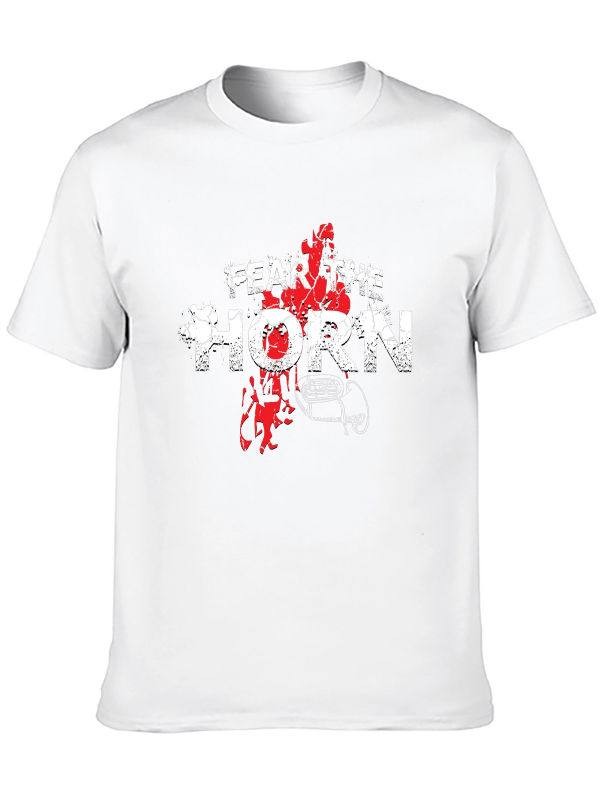 Fear the Horn Black Cotton Graphic Tee