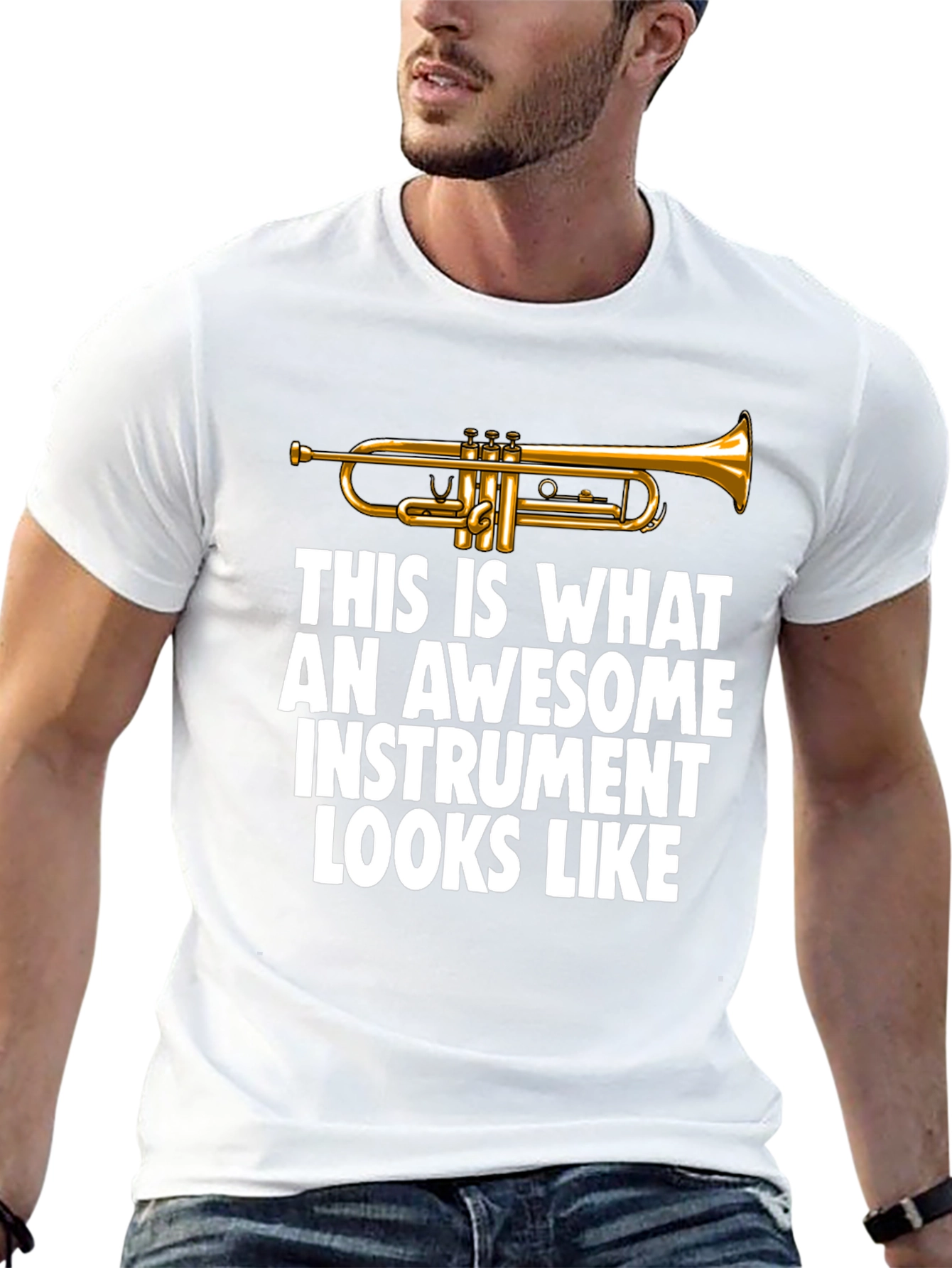 Awesome Instrument Trumpet Graphic T-Shirt
