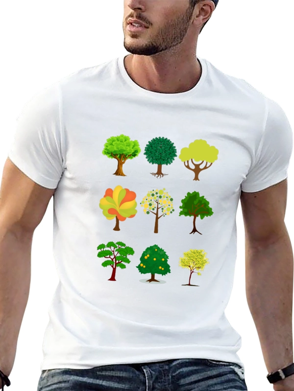 Tree Print Black T-Shirt